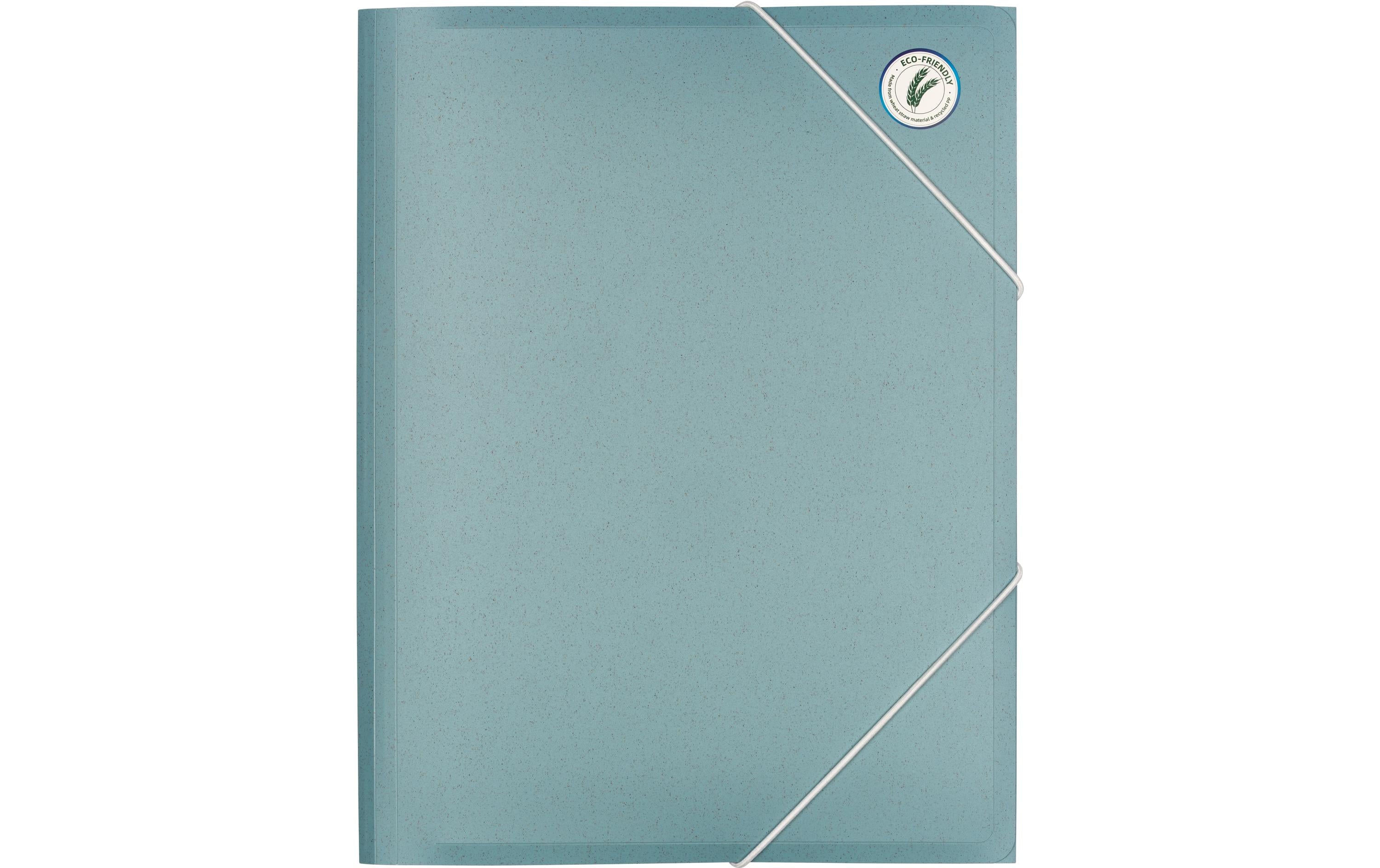 Gummizugmappe Weizenstroh A4 blau