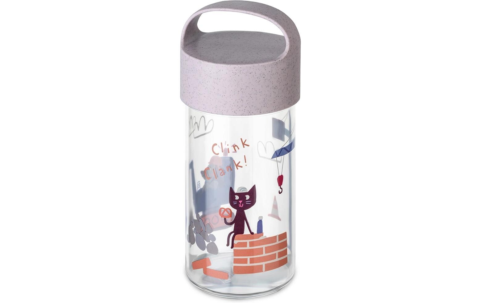 Koziol Snack- und Trinkflasche TRUCKS 500ml purple grey