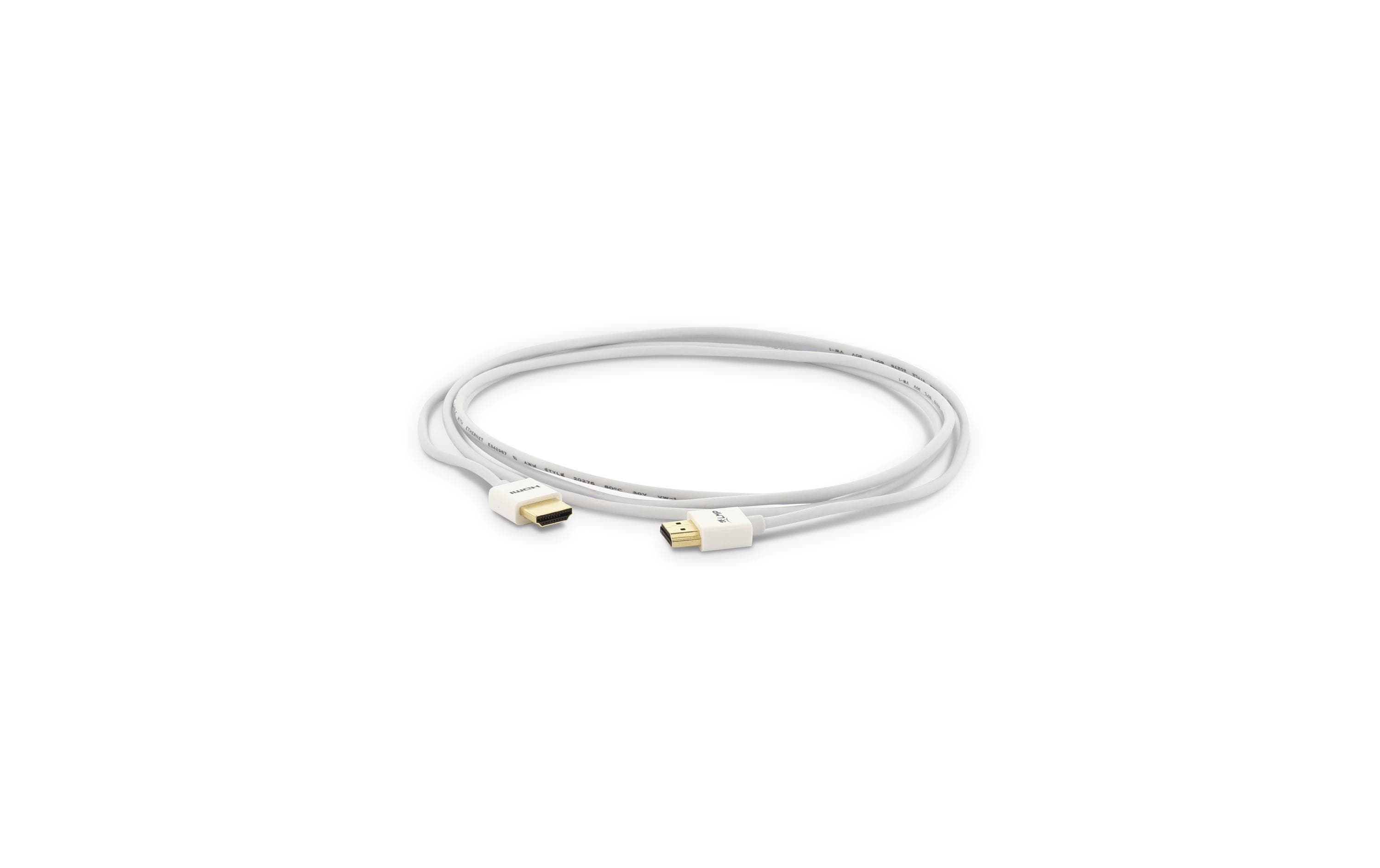 HDMI Kabel, 2m weiss 4K@60Hz, super slim