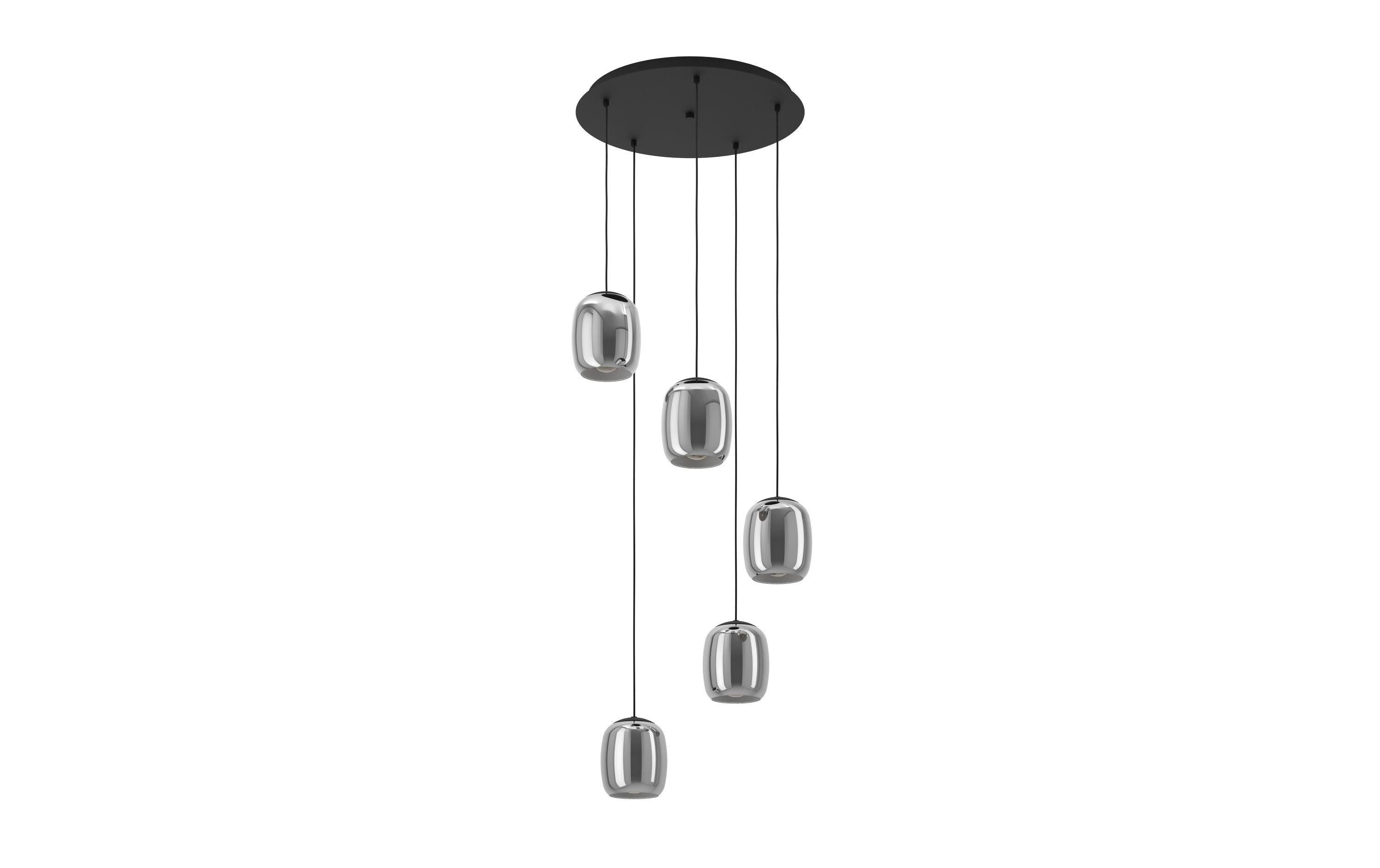 EGLO Pendelleuchte CIAMPINO schwarz exkl. E27 5x28W
