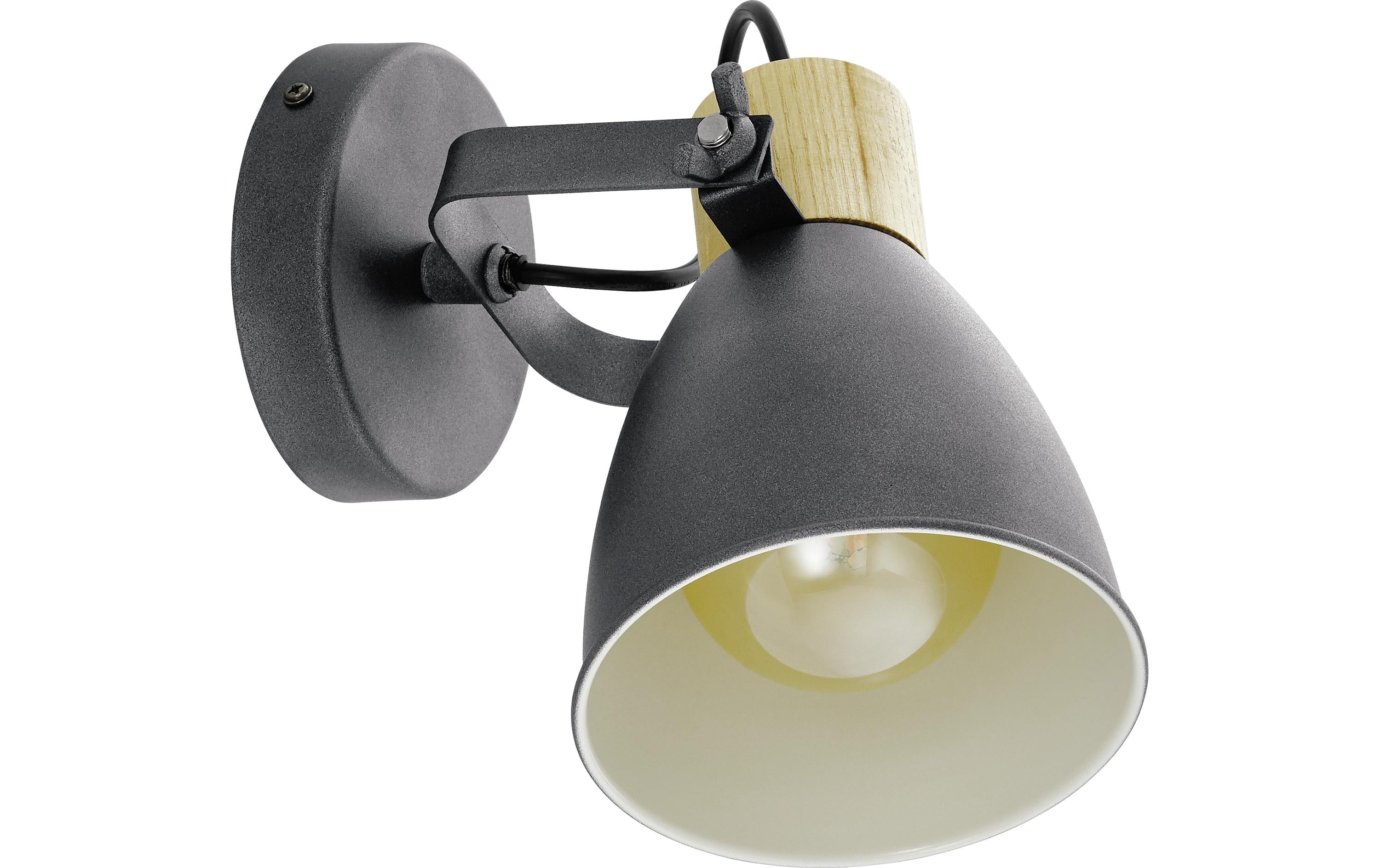 EGLO Spot COSWARTH anthrazit-Holz exkl. E27 1x25W