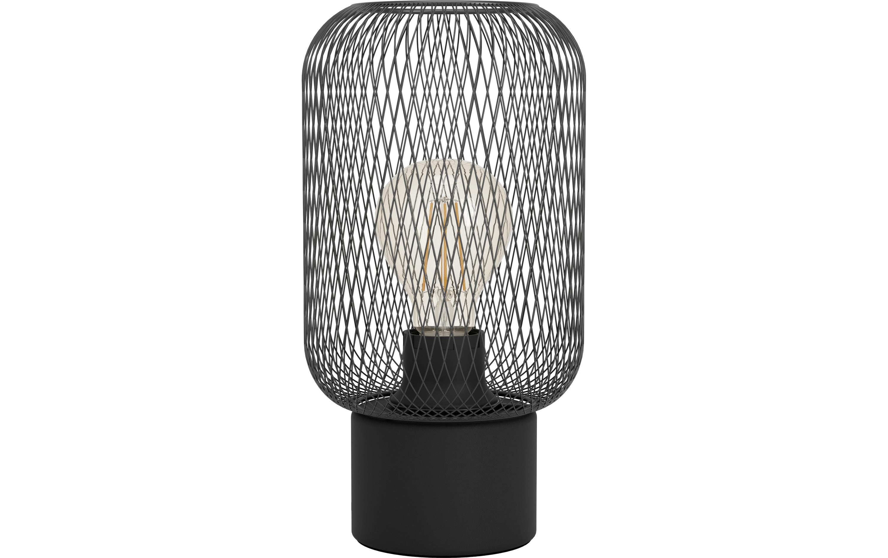 EGLO Tischleuchte WRINGTON schwarz exkl. E27 1x60W