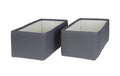 COCON Aufbewahrungsboxen 2er Set grau 29x14.5x12cm