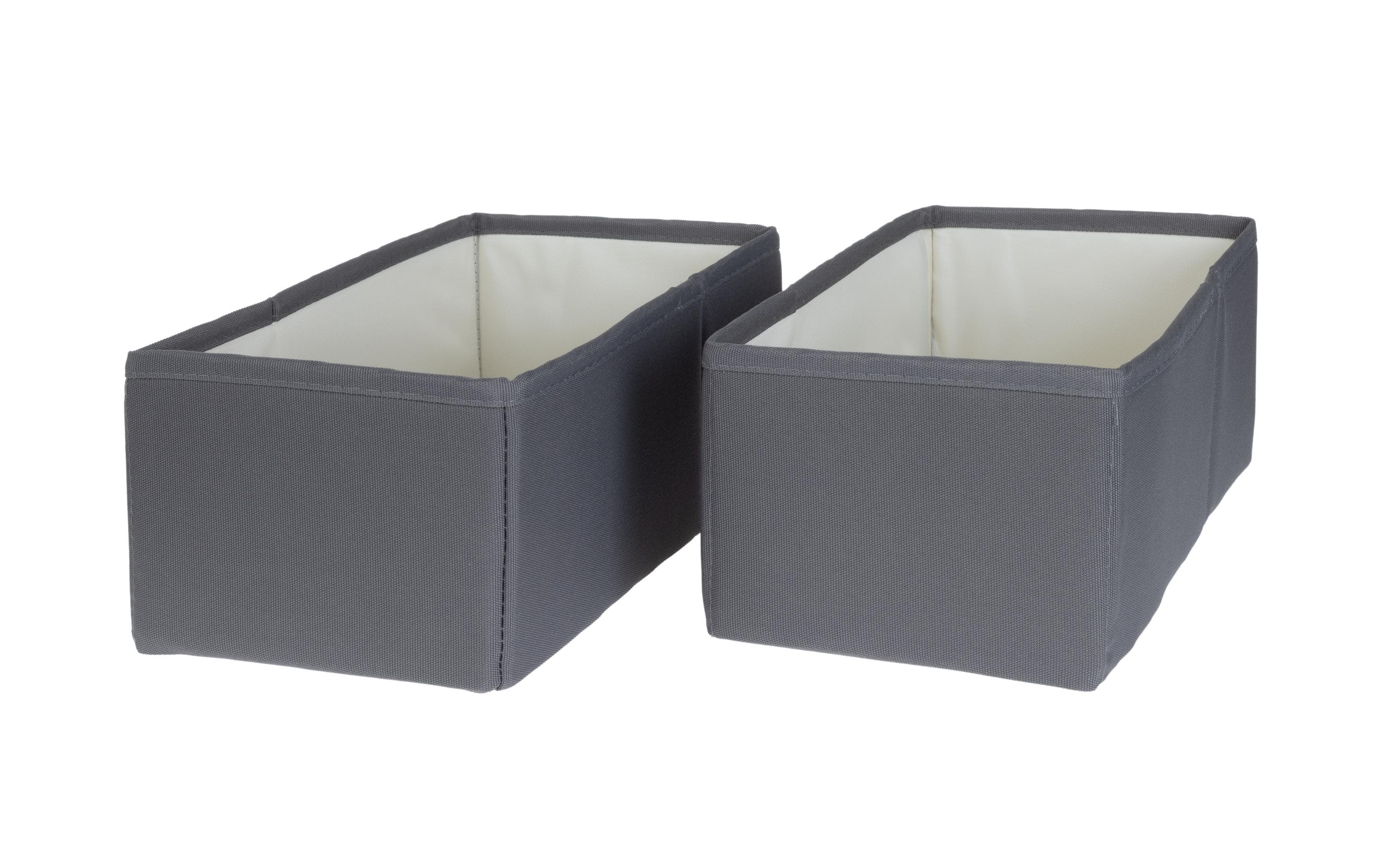 COCON Aufbewahrungsboxen 2er Set grau 29x14.5x12cm