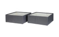 COCON Aufbewahrungsboxen 2er Set grau 29x29x12cm