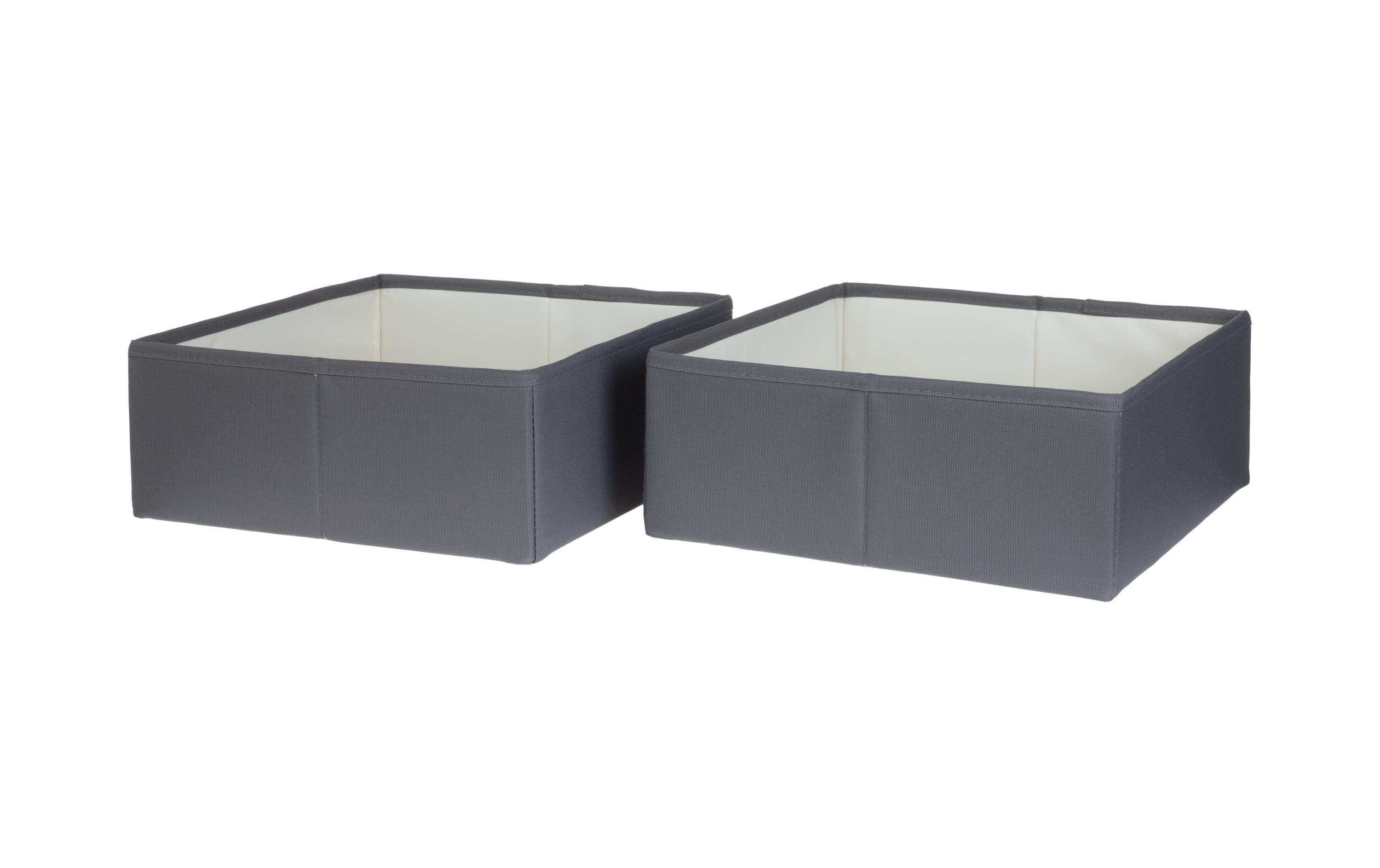 COCON Aufbewahrungsboxen 2er Set grau 29x29x12cm