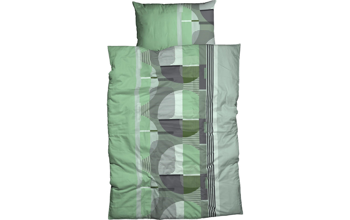 Nobilium Duvetbezug Sienne 200x210 cm grün, Satin 100 % Baumwolle