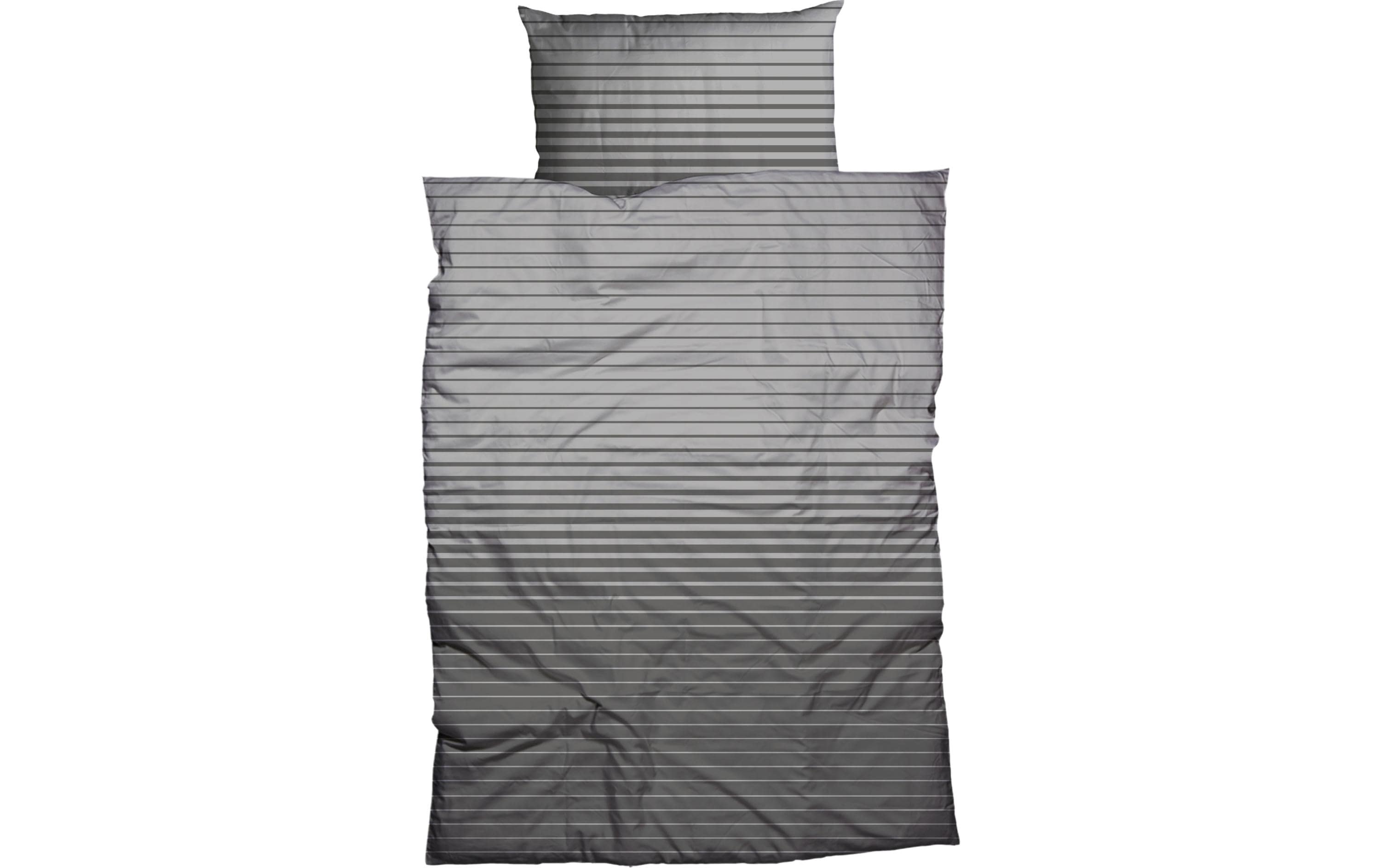 Nobilim Duvetbezug Weilo 200x210 cm anthrazit/silber, 100% Baumwoll-Satin