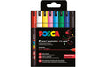 Uni POSCA Marker PC1M SET8 Basic Fineliner 0.7mm, 8er Set