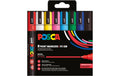 Uni POSCA Marker PC5M SET8 Basic Rundspitze 1.8-2.5 mm, 8er Set