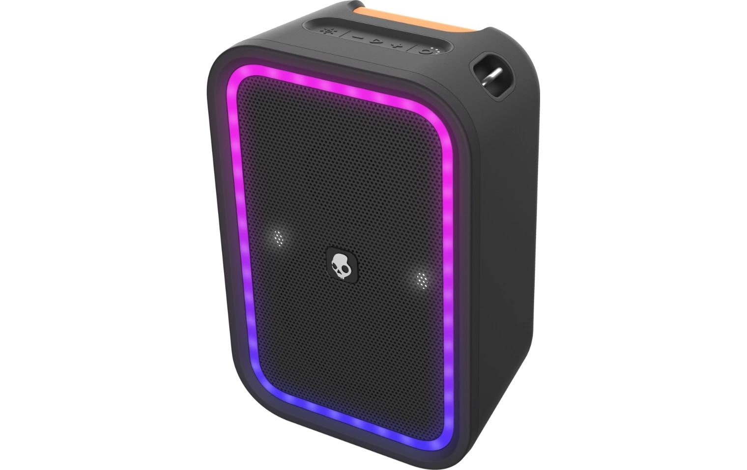 Skullcandy Stomp Mini BT-Partyspeaker Schwarz, IPX7, bis 12 Stunden Laufzeit, LED