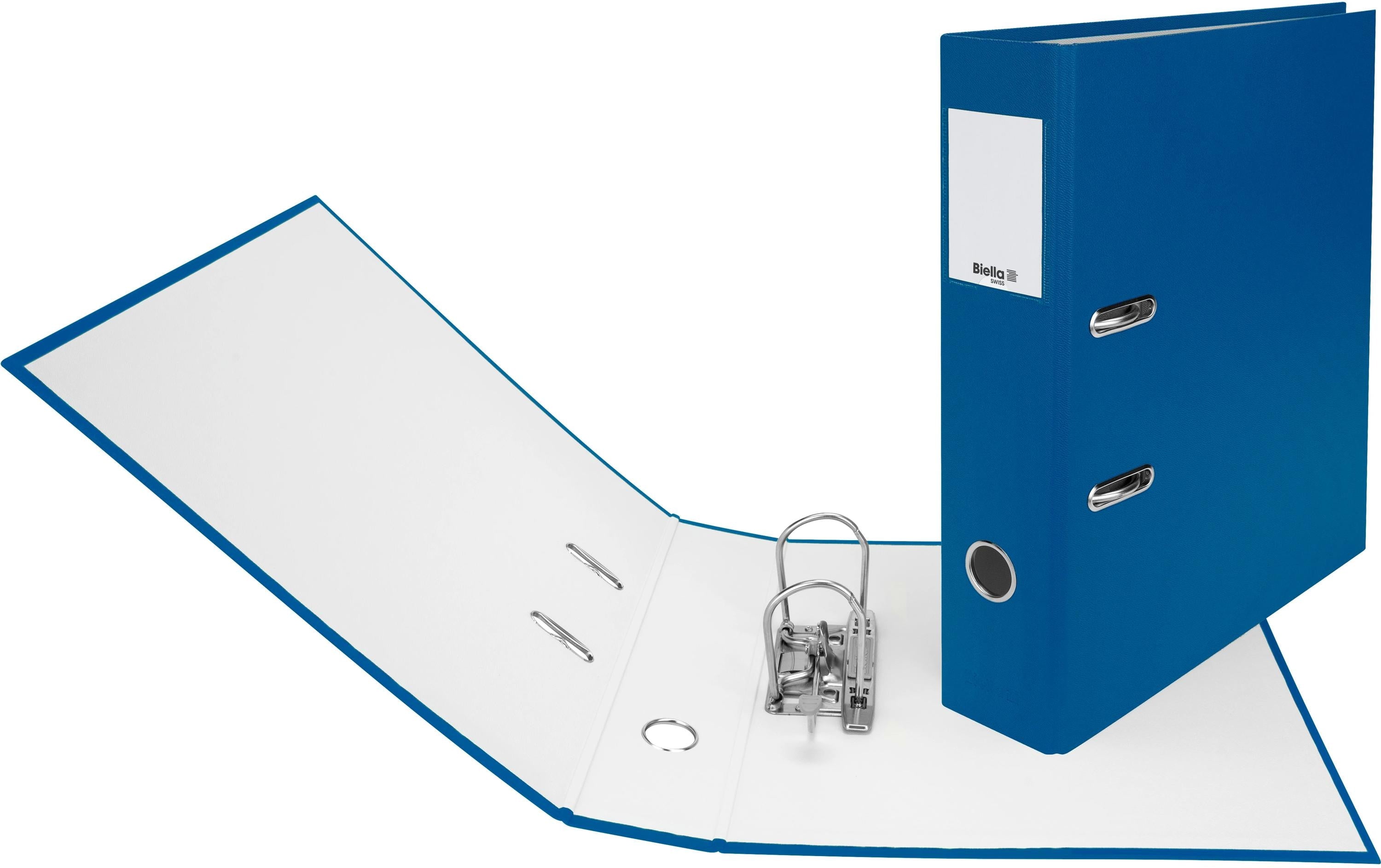 Biella Ordner Plasticolor A4 7 cm Mit Strong-Mechanik, Farbe: Dunkelblau
