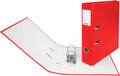 Biella Ordner Plasticolor A4 7 cm Mit Strong-Mechanik, Farbe: Rot
