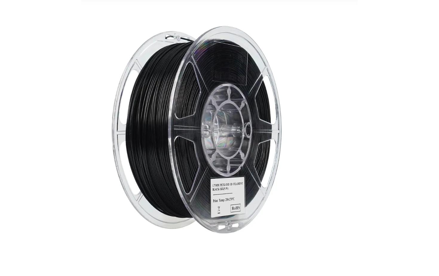 Esun Filament PETG ESD Schwarz 1.75mm, 1kg,