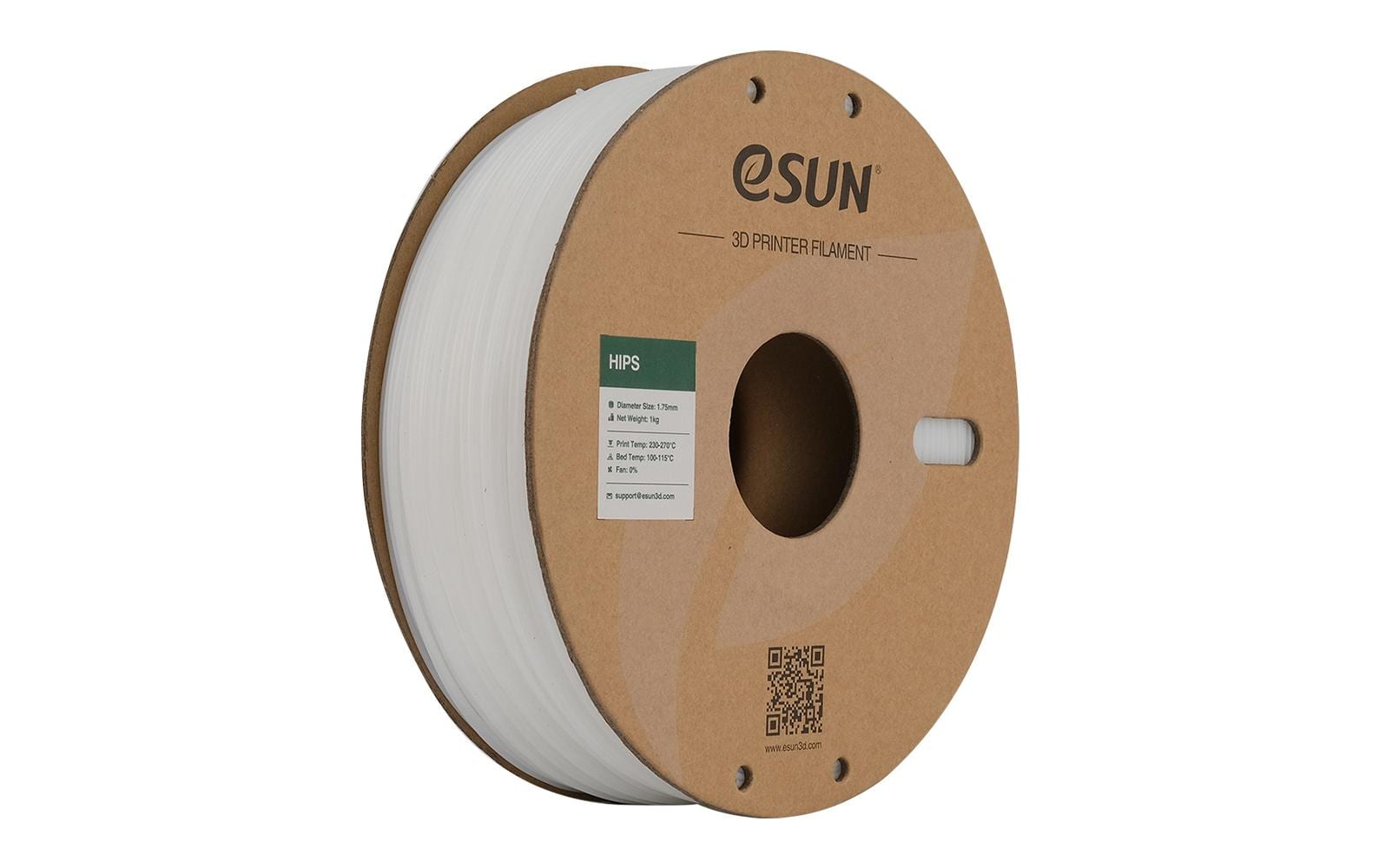 Esun Filament HIPS Weiss 1.75mm, 1kg,