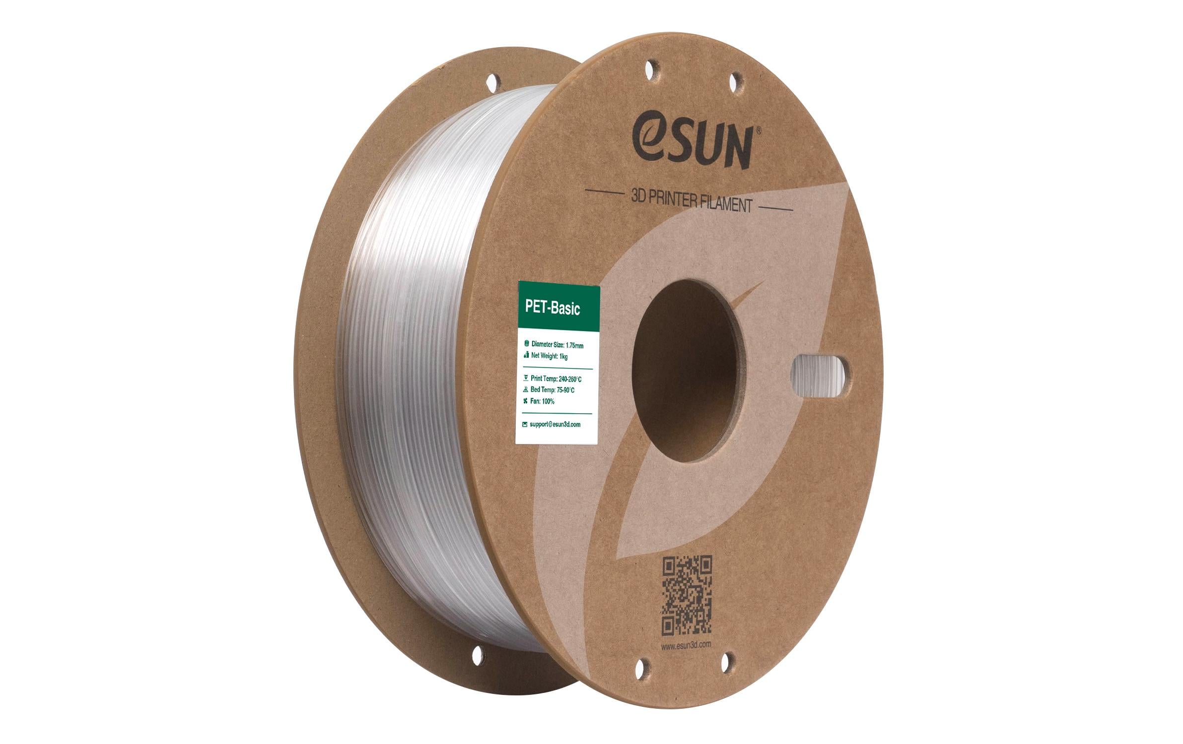 Esun Filament PET Basic Clear 1.75mm, 1kg,