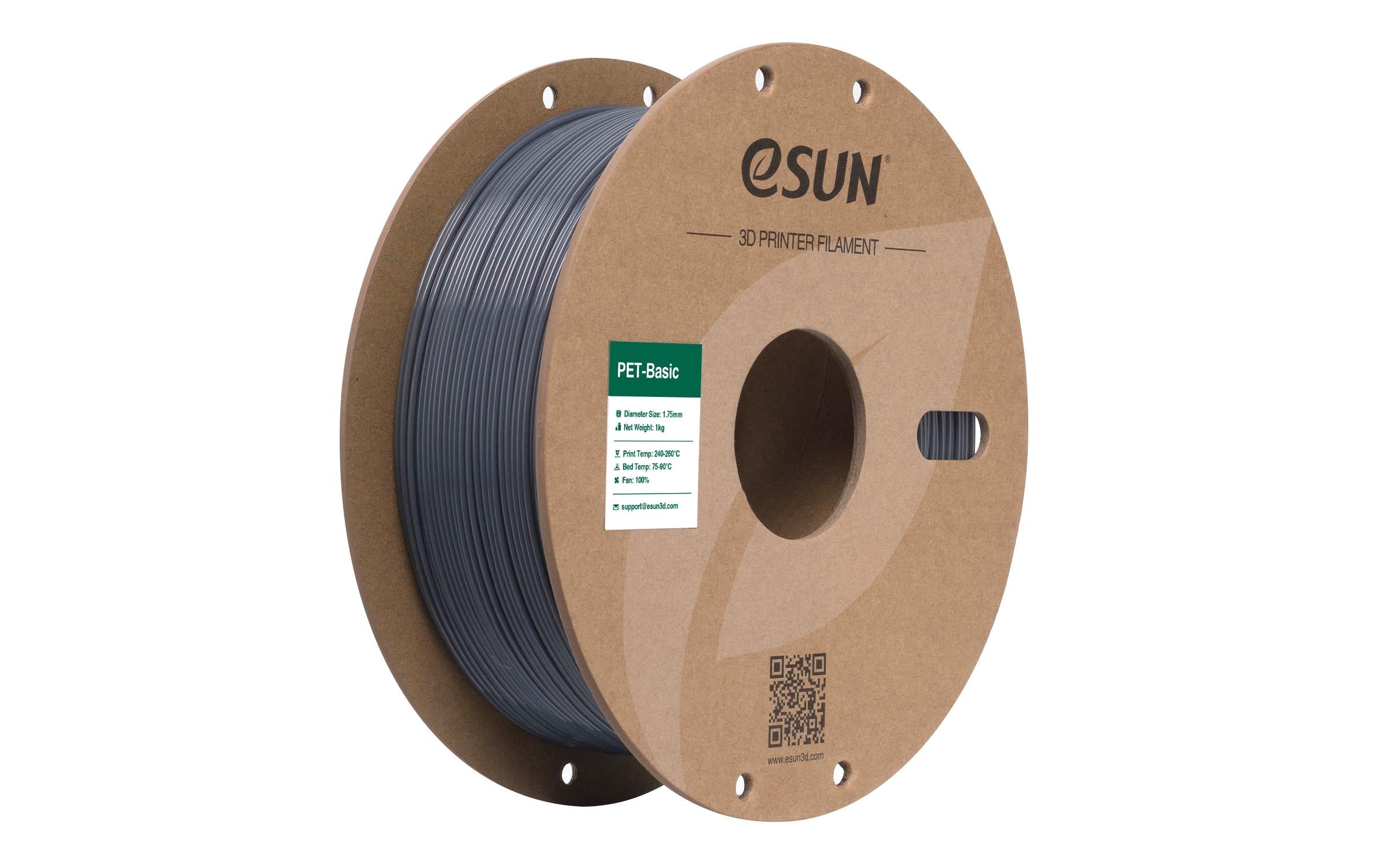 Esun Filament PET Basic Grau 1.75mm, 1kg,