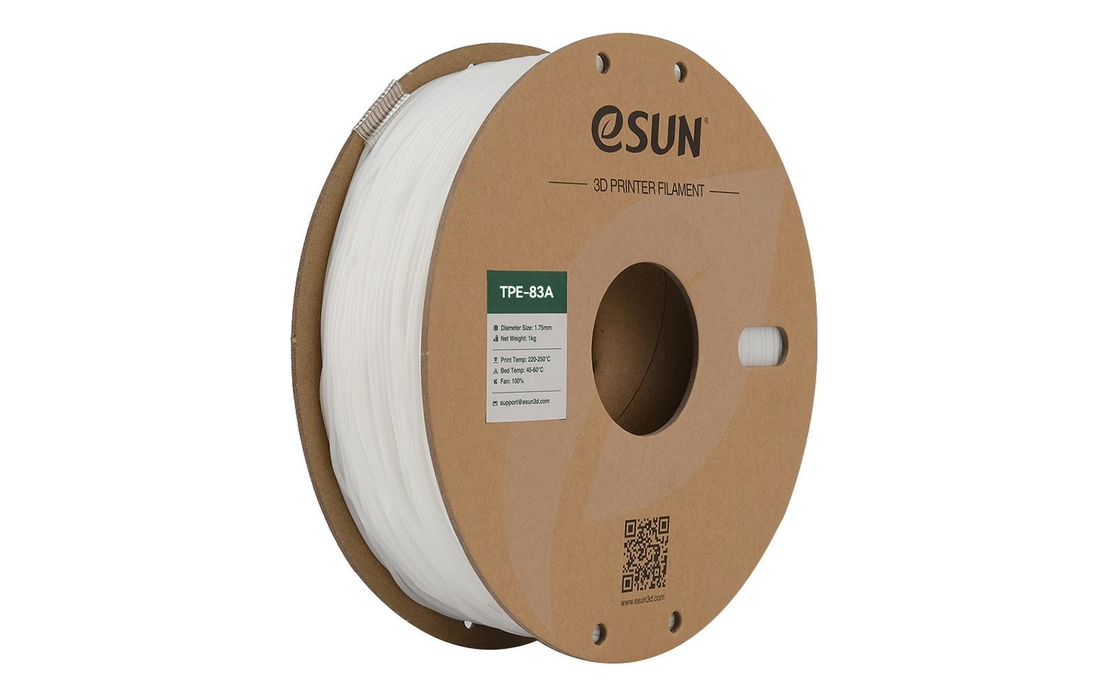 Esun Filament TPU-83A Weiss 1.75mm, 1kg,