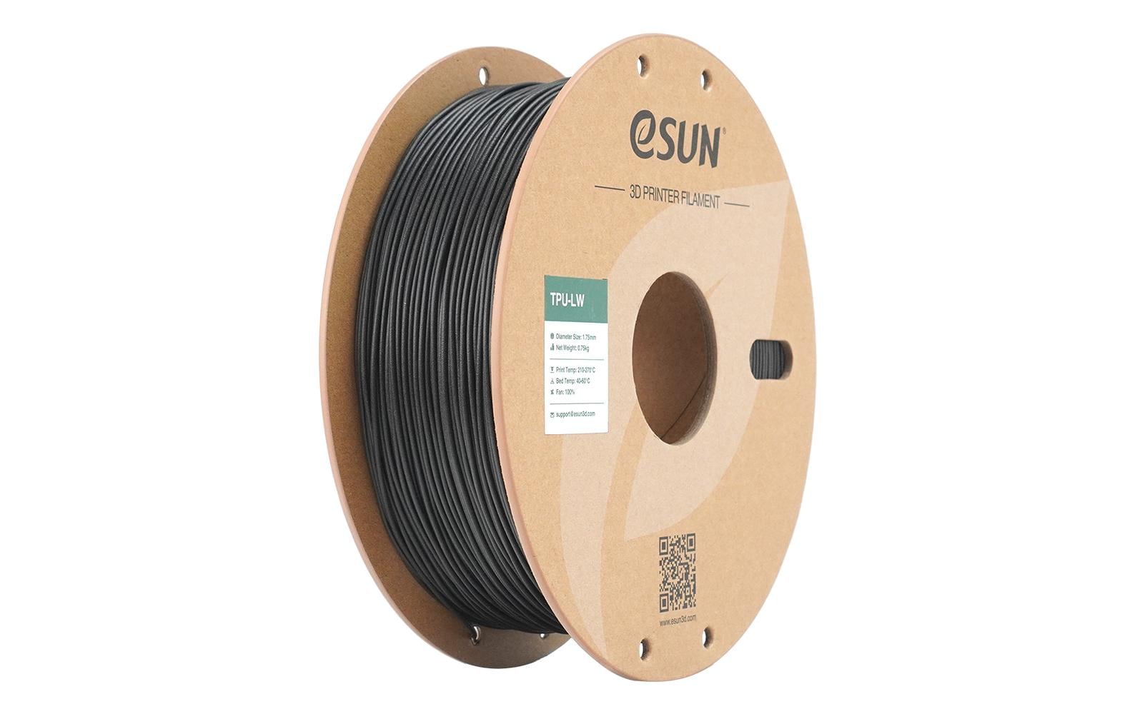 Esun Filament TPU LW Schwarz 1.75mm, 0.75kg