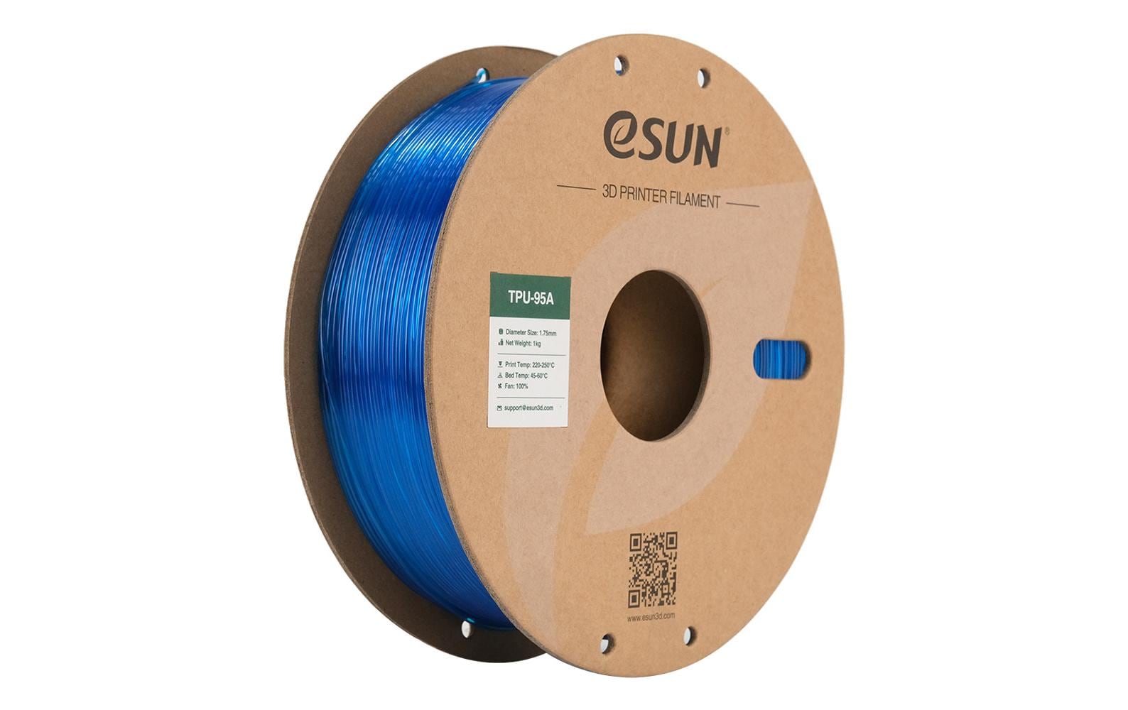 Esun Filament TPU-95A Blau 1.75mm, 1kg,