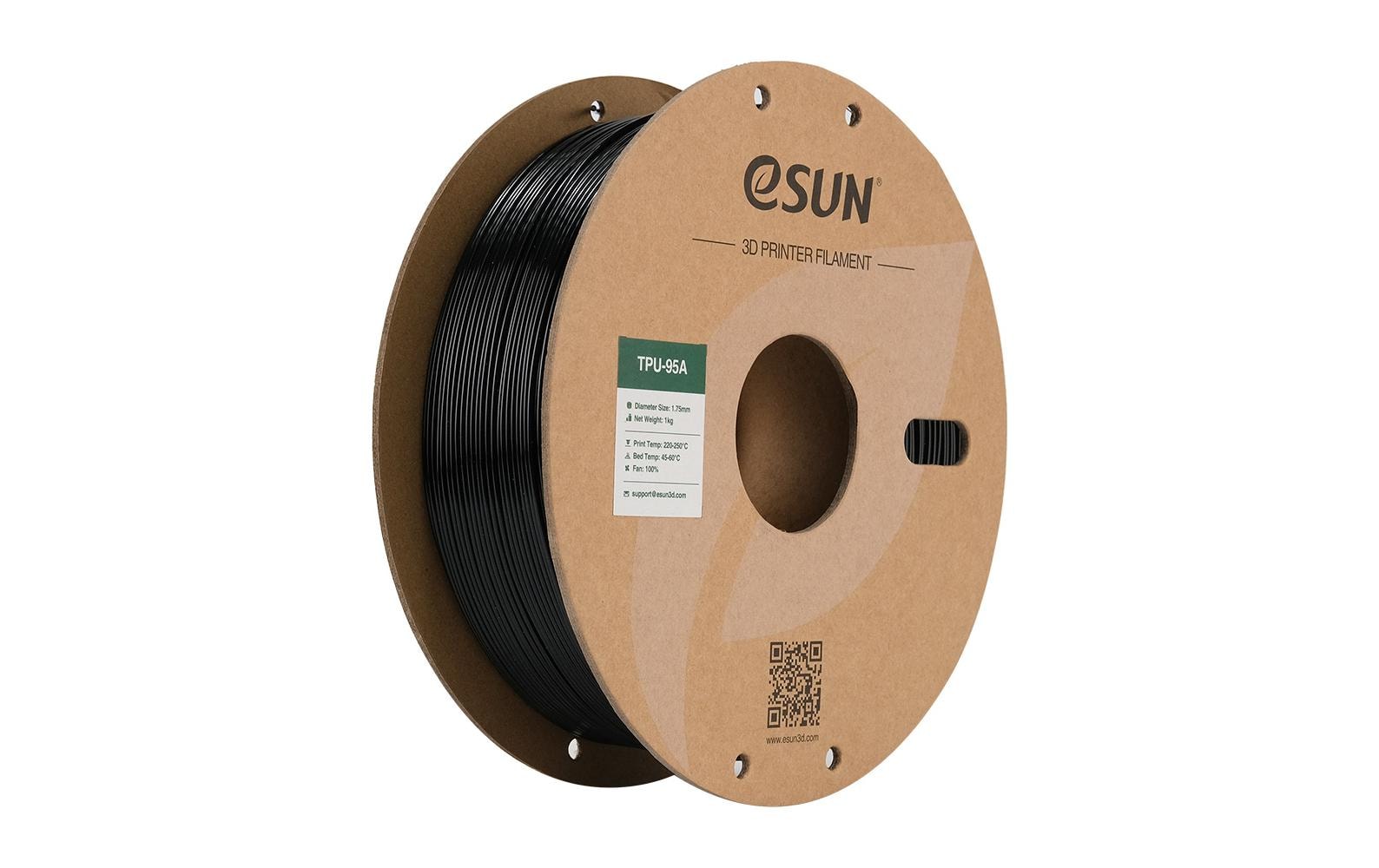 Esun Filament TPU-95A Schwarz 1.75mm, 1kg,