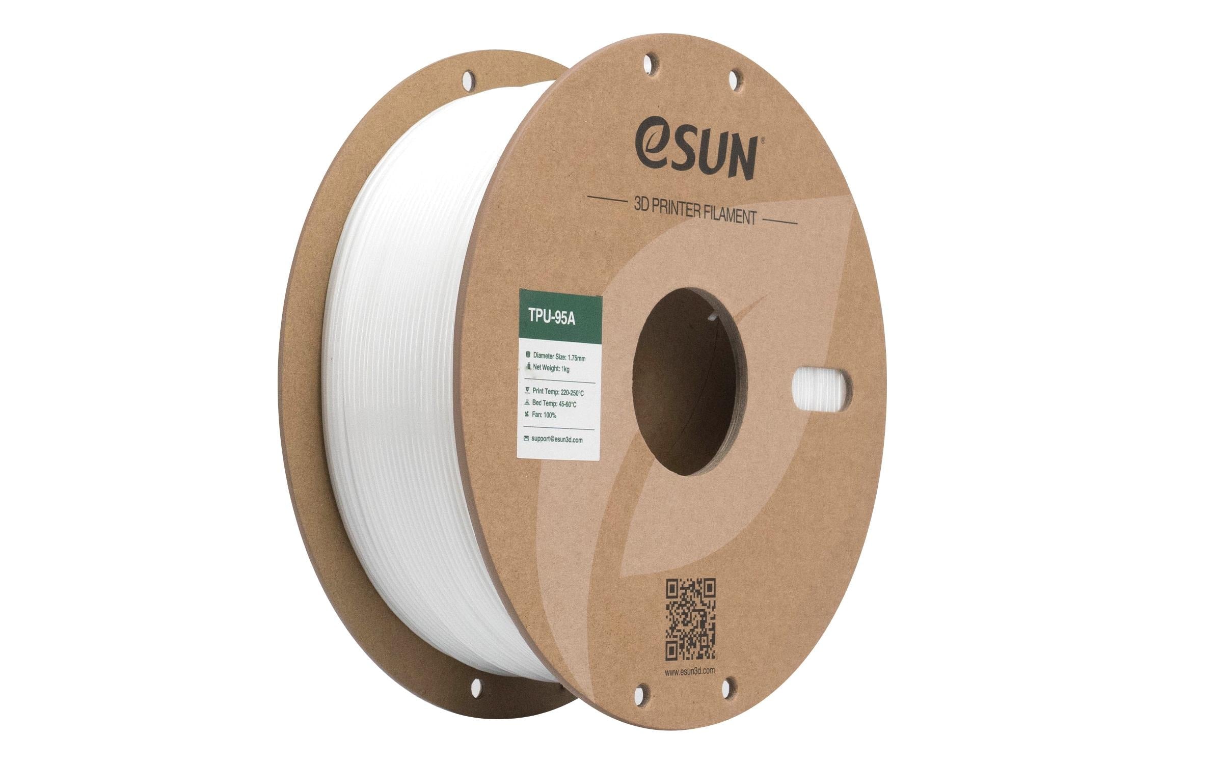 Esun Filament TPU-95A Weiss 1.75mm, 1kg,