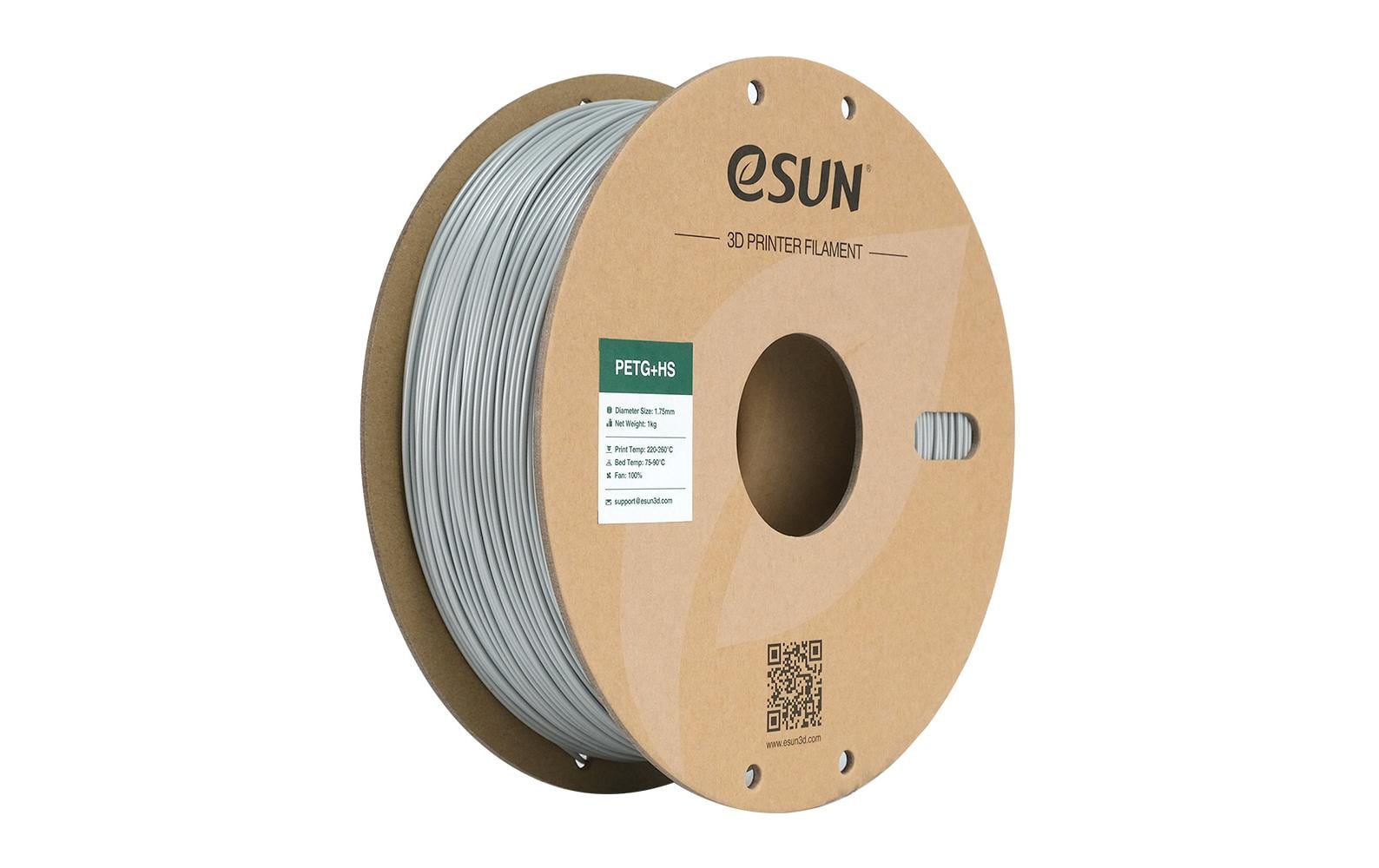 Esun Filament PETG+ HS  Silber 1.75mm, 1kg,