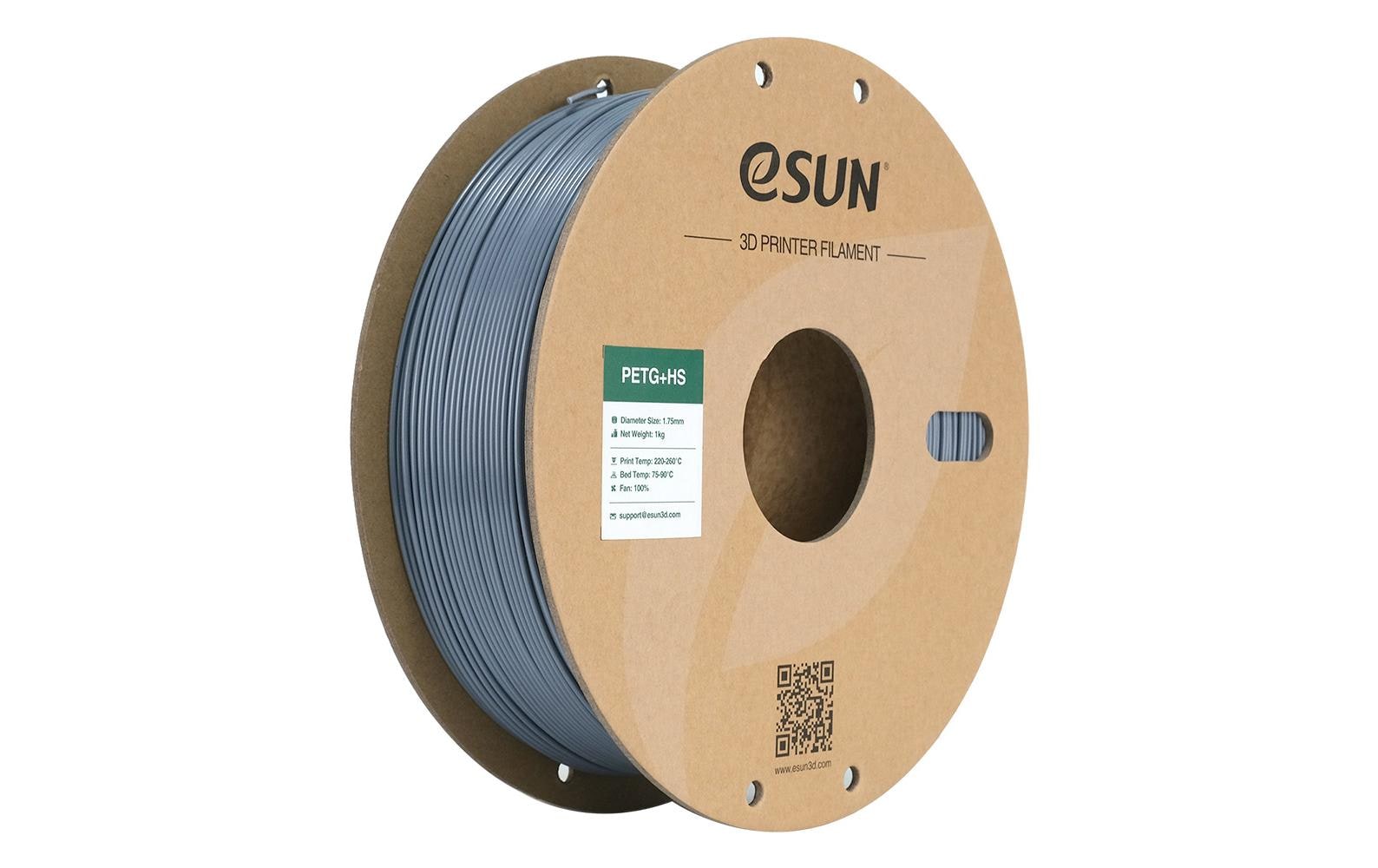 Esun Filament PETG+ HS  Grau 1.75mm, 1kg,