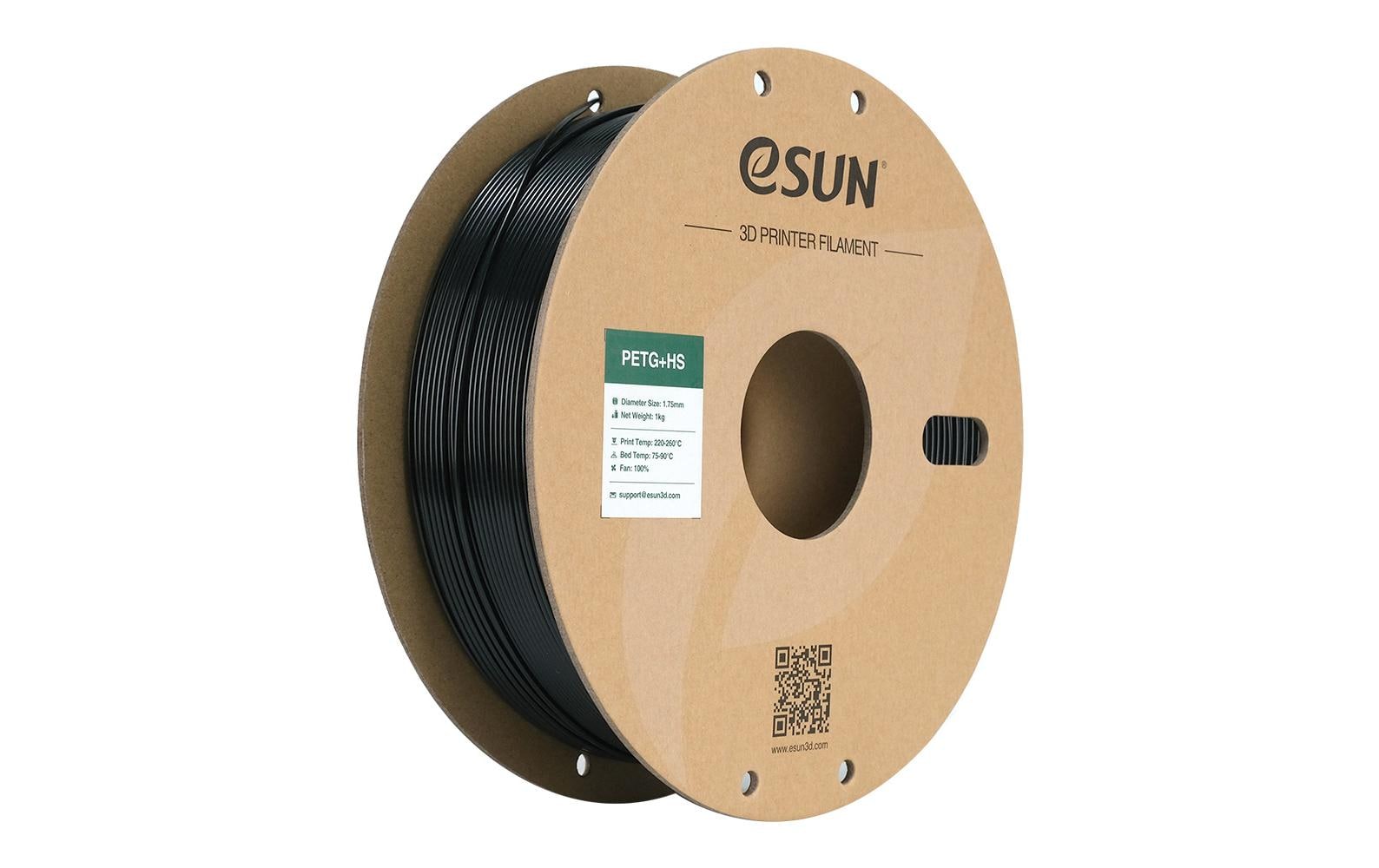 Esun Filament PETG+ HS  Schwarz 1.75mm, 1kg,