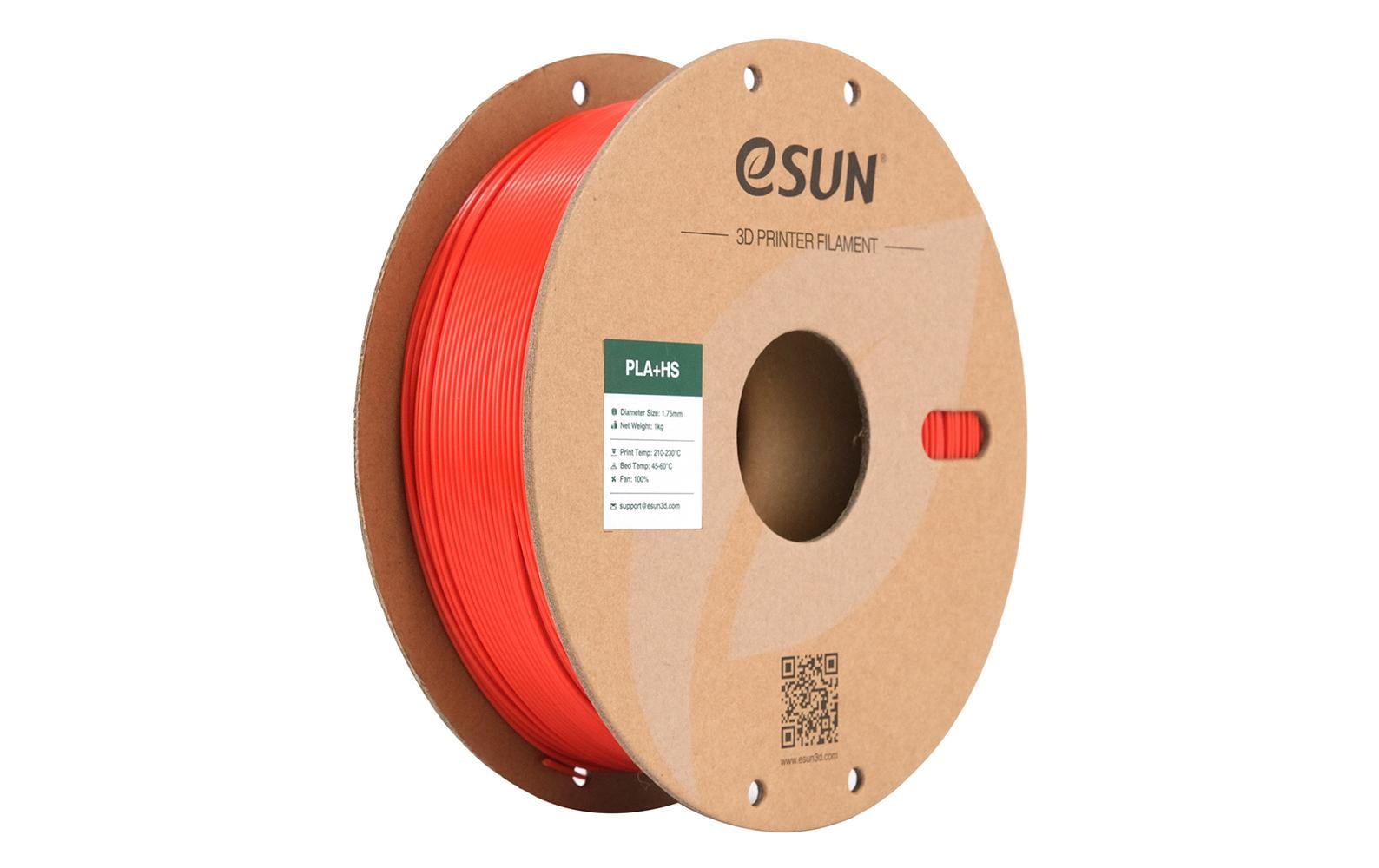 Esun Filament PLA+ HS Rot 1.75mm, 1kg,