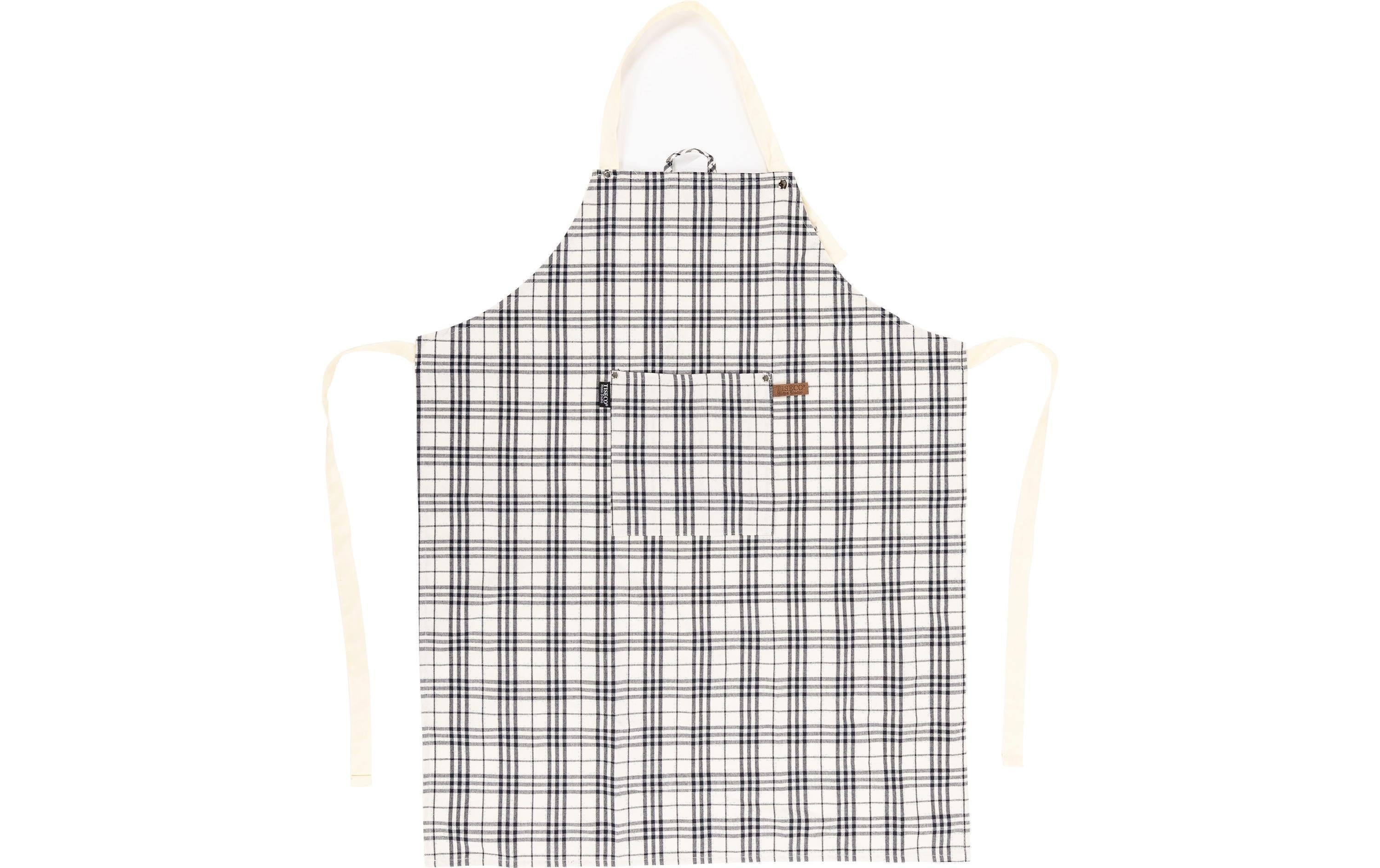 Tiseco Kochschürze Sherlock Checker schwarz-weiss