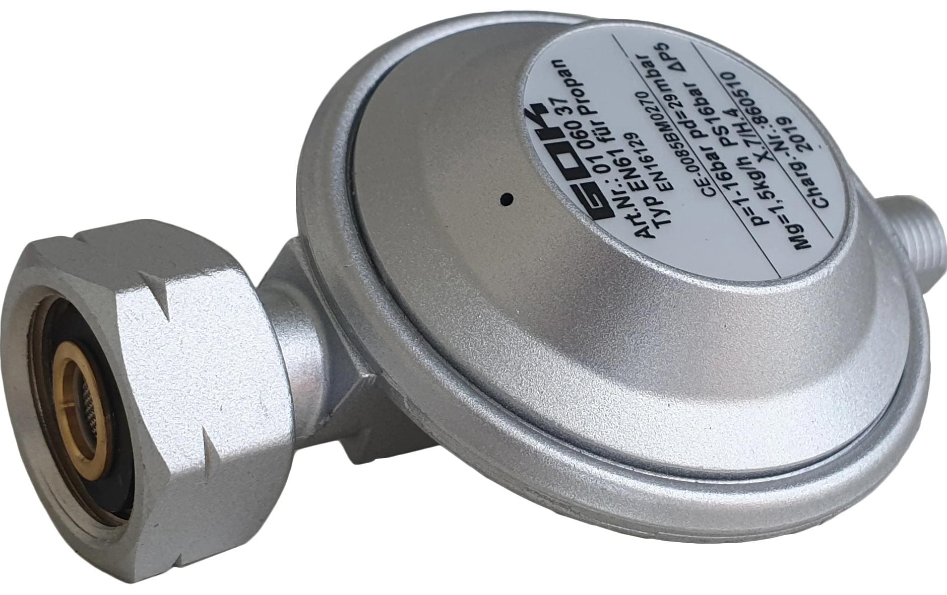 Niederdruckregler Typ EN61 ShellxG 1/4 LH-KN 30 mbar 1,5kgh