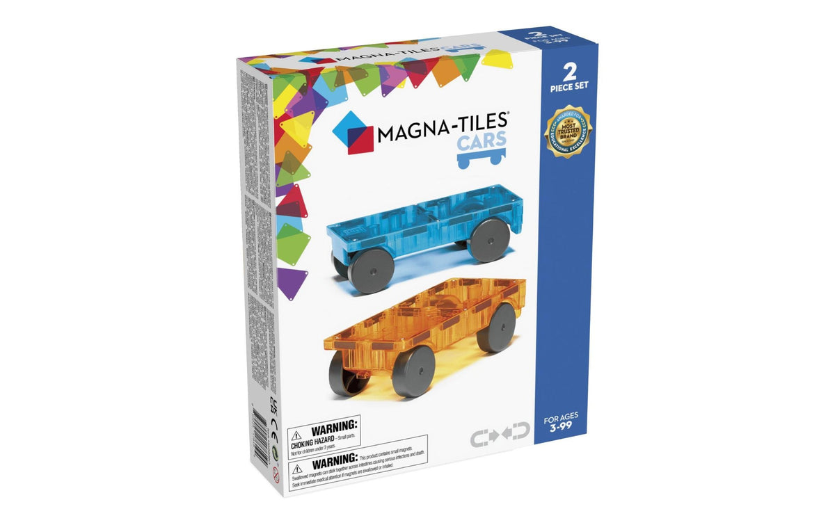 Magna-Tiles Cars 2-Piece Expansion Set blau & orange
