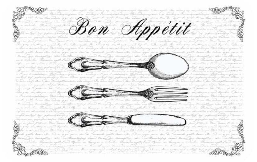 d-c-table Tischset Bon Appétit 29x44 cm, Polypropylen