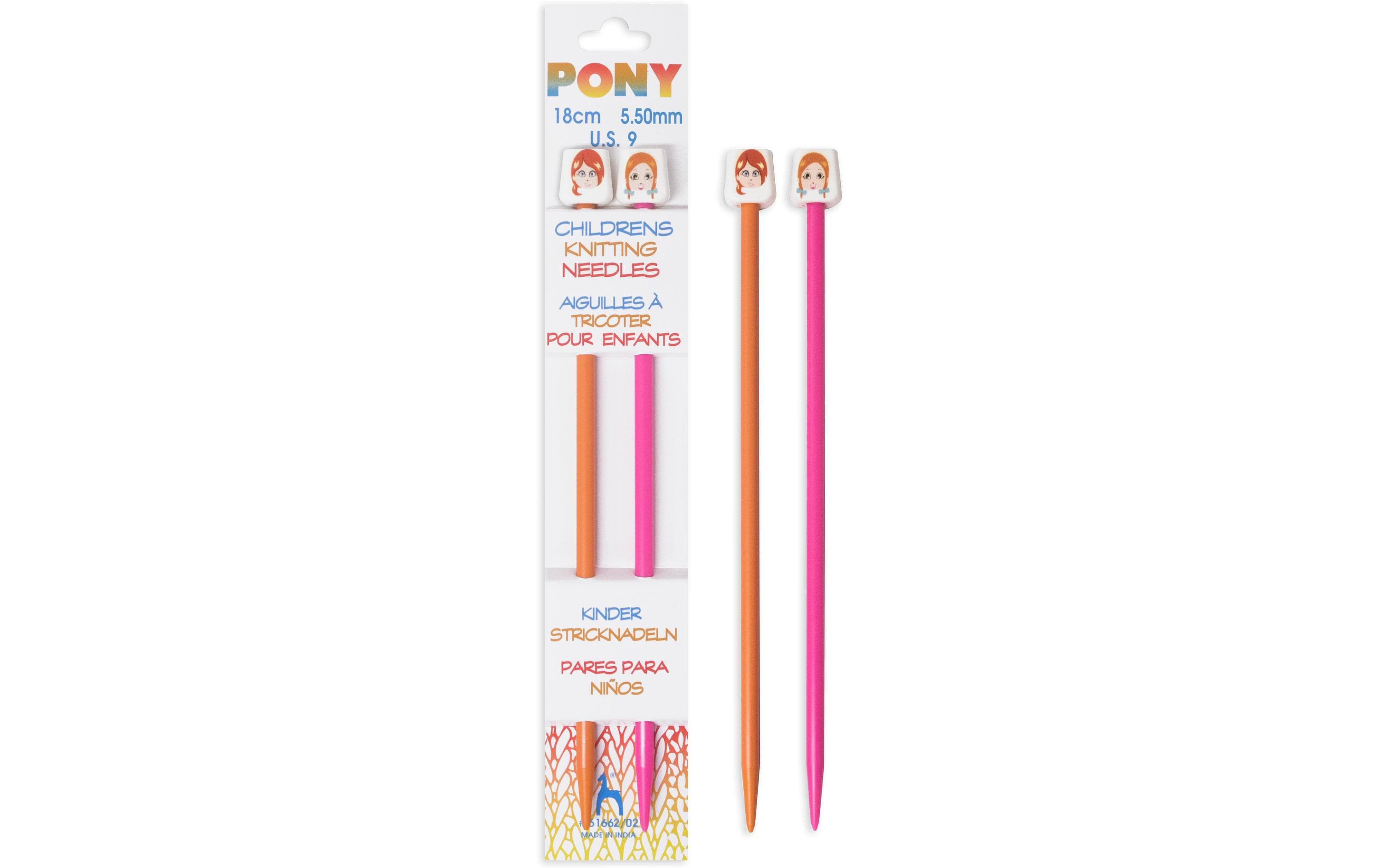 Pony Kinderstricknadel Kätzchen Grösse 5.5, 18 cm