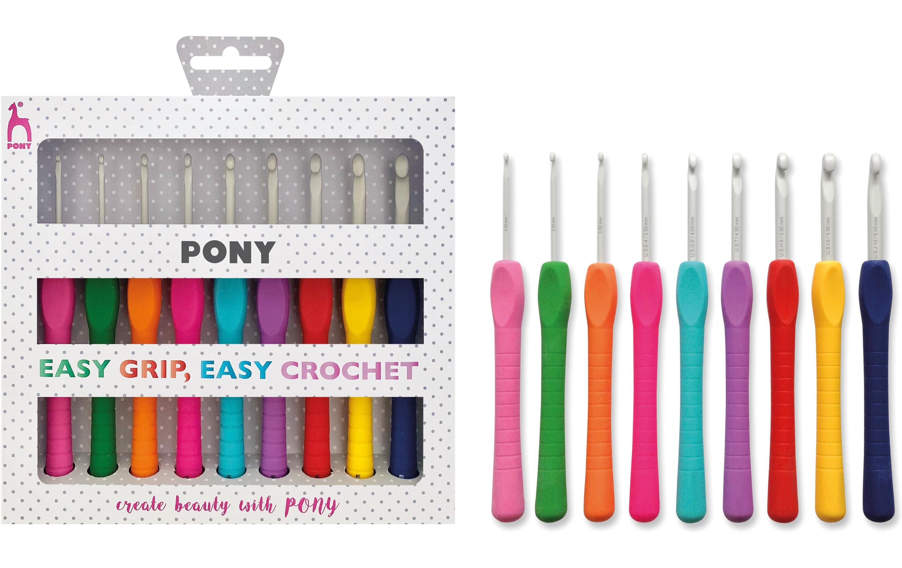 Pony Häkelnadel Set Grip 9 Stück