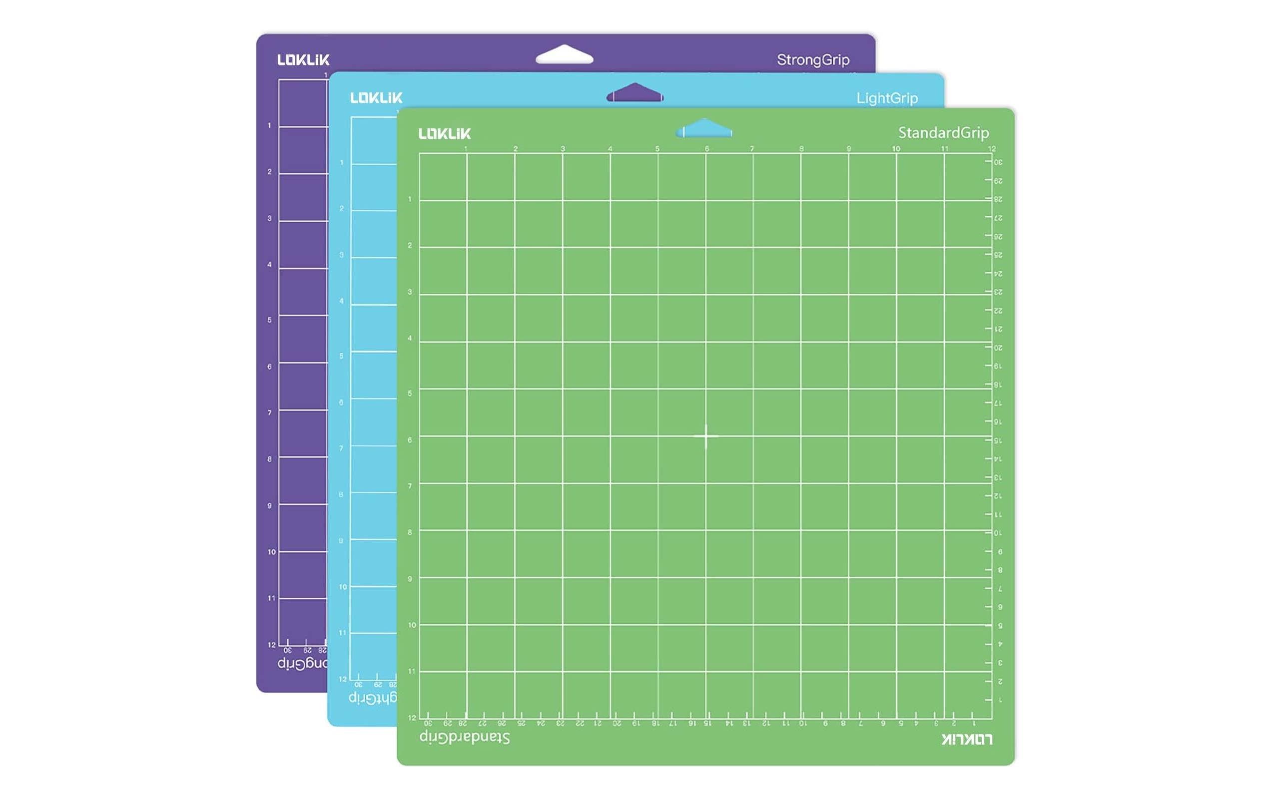 Loklik Schneidematte Set gemischt 3er Set blau, grün, violett, inkl. 1 Rakel