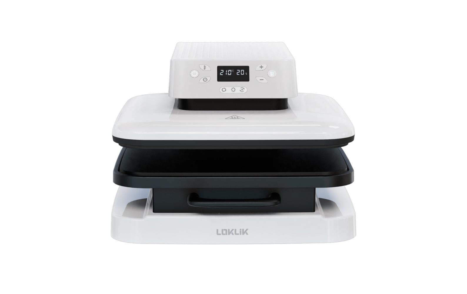 Loklik Transferpresse Auto weiss 38 x 38 cm, AutoOpen