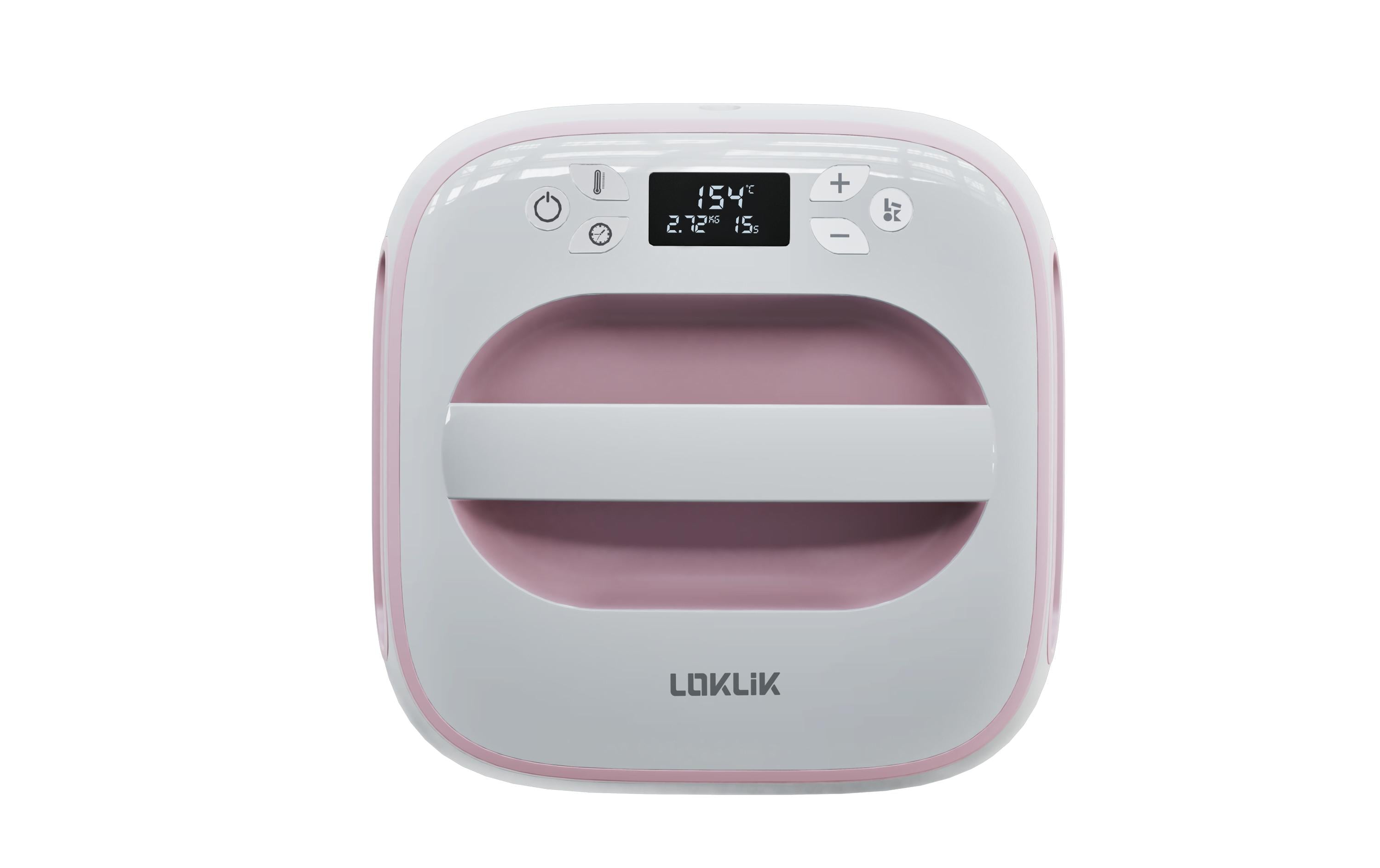 Loklik Transferpresse Easy weiss/rosa 25,5 x 25,5 cm