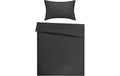 Flair Bettwäsche-Set Seersucker Anthrazit 160x210 cm + 65X100 cm, 100 % BW