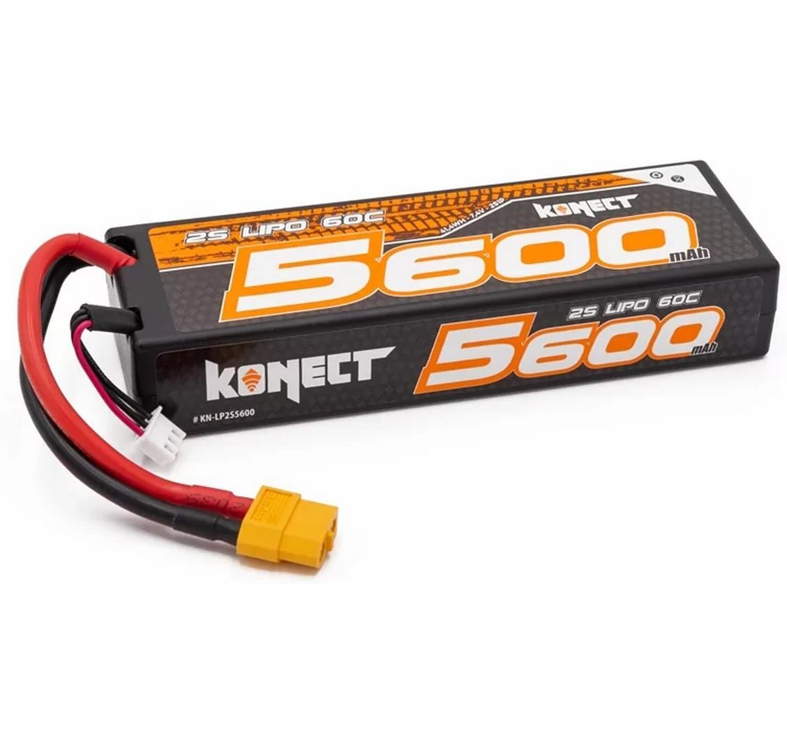 Konect Lipo 5600mah 7.4V 60C 2S1P 41.4Wh (Slim Pack XT60)