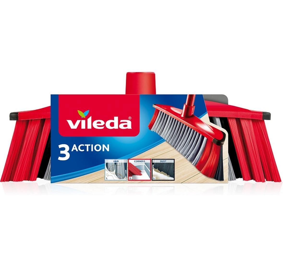 Vileda Besen 3 Action 3 verschiedene Borsten