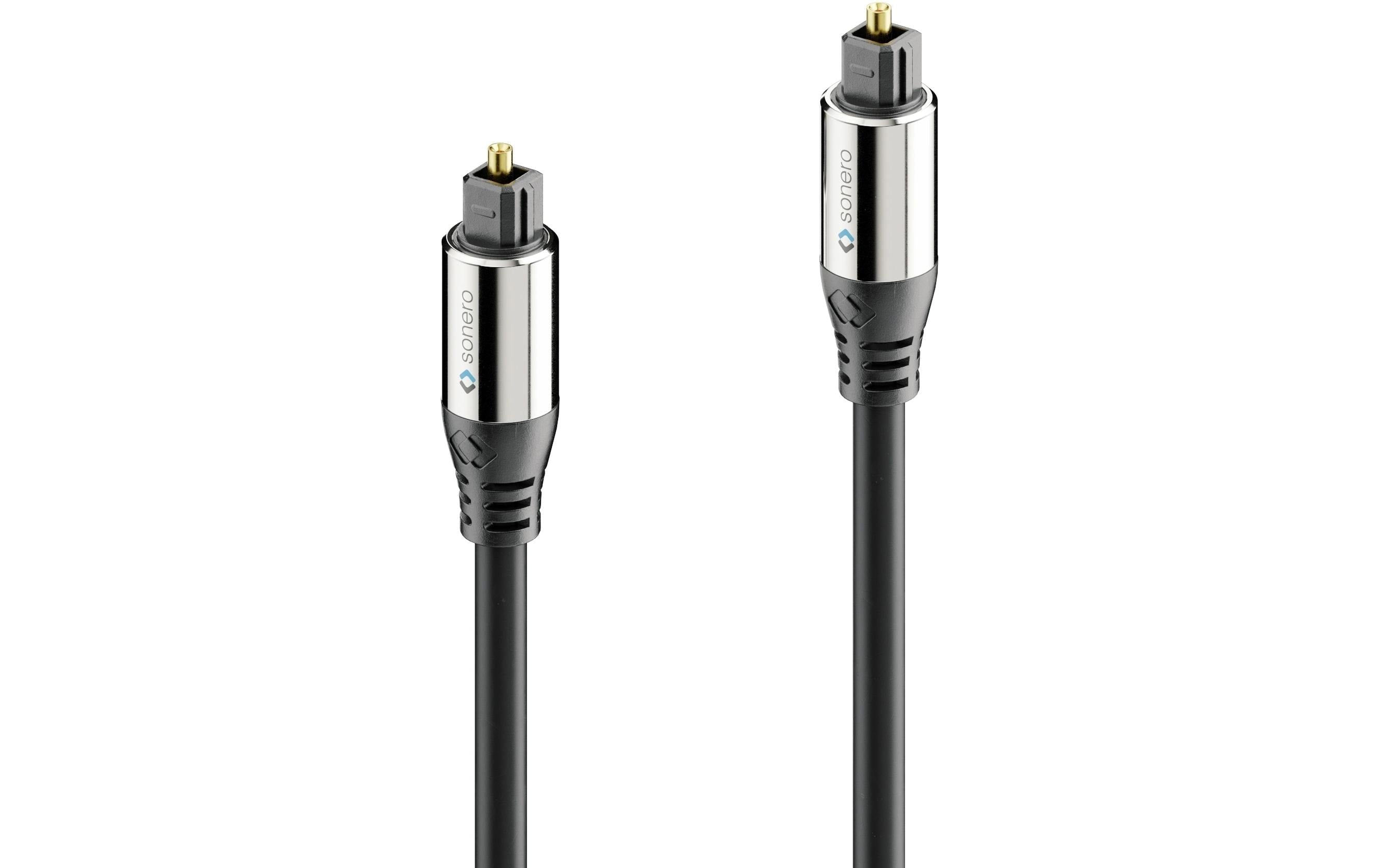 Sonero Optisches Toslink Audio Kabel 0.50m, Stecker <-> Stecker, 6mm Durchmesser