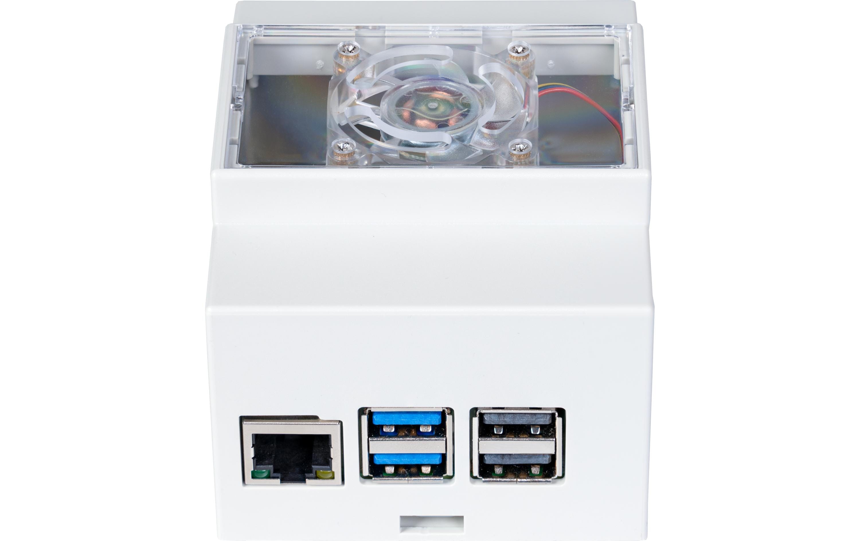 jOY-it Hutschienengehäuse Raspberry Pi 5 Grau (inkl. Lüfter)