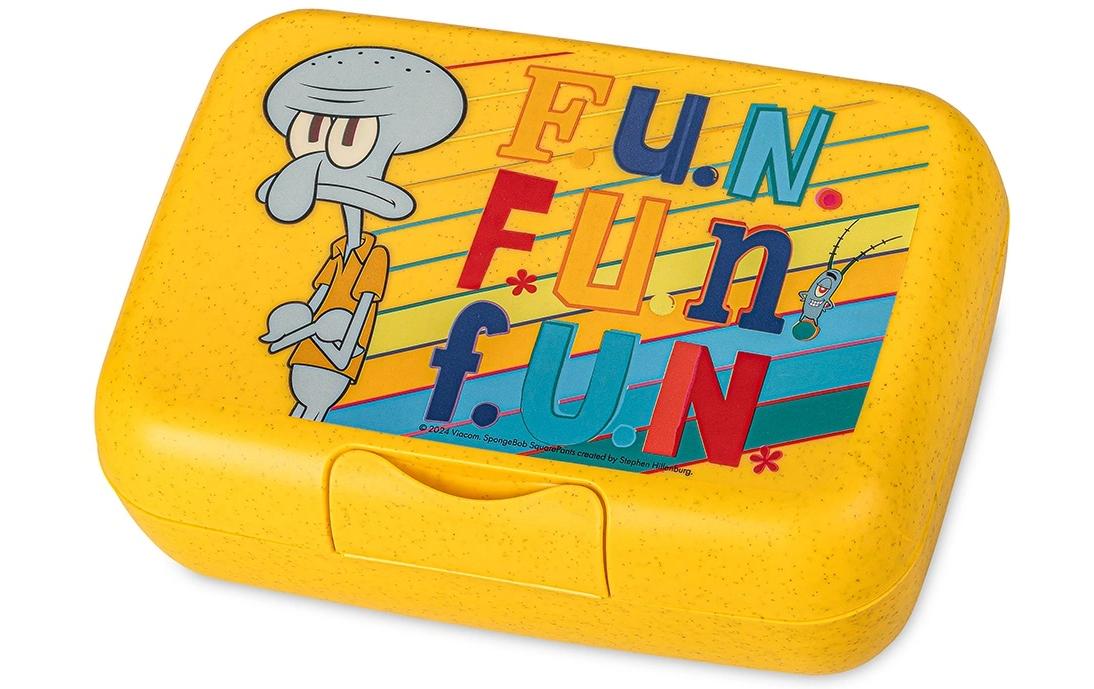Koziol Lunchbox CANDY L SQUIDWARD mit Trennschale, honey yellow