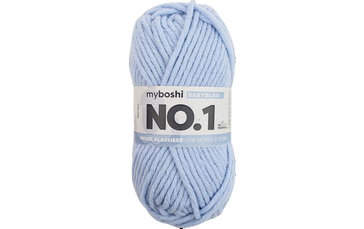 myboshi Wolle Nr.1 col. 148 babyblau 50 g, 55 m, 70 % PAN, 30 % WO