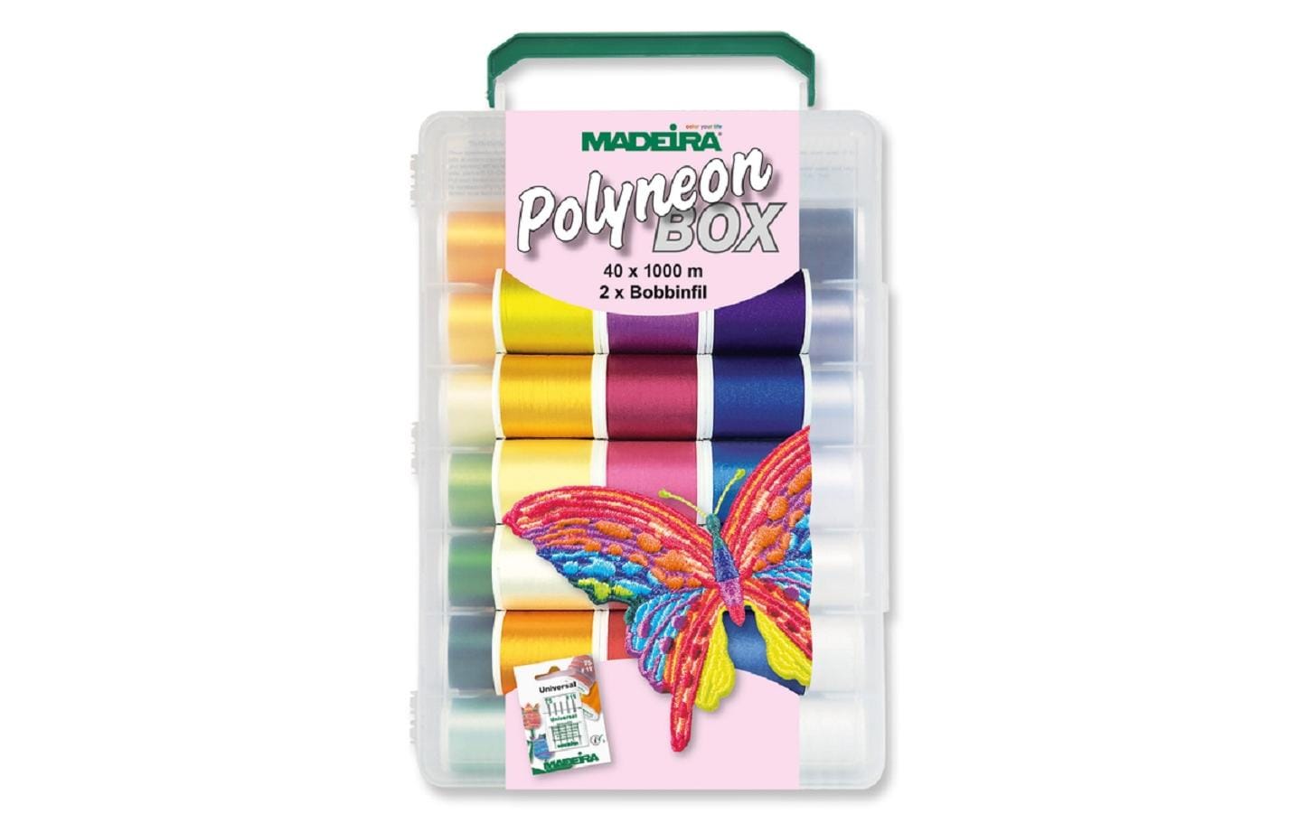 Madeira Stickgarn Polyneon 40 Koffer Koffer, 40 Spulen à 1000m