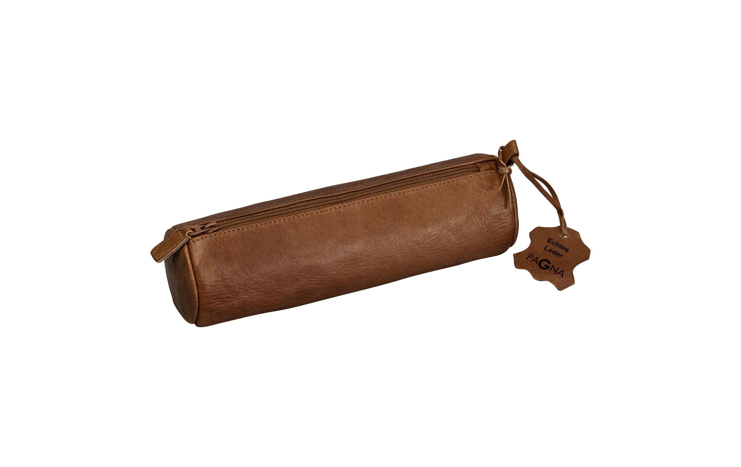 Pagna Leder-Schlamper, 20.5x6cm Rindsleder, congnac