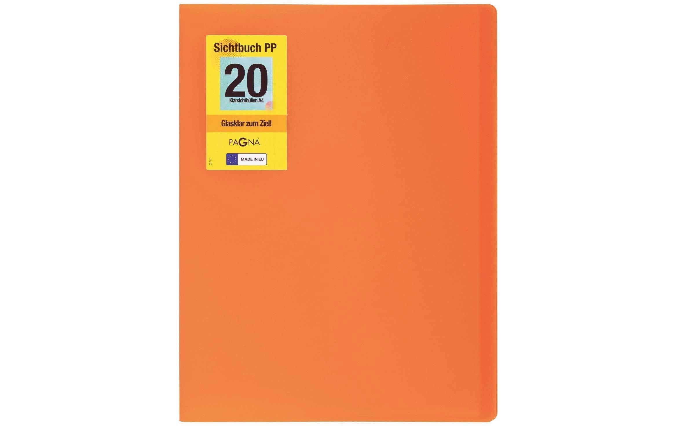 Pagna Sichtbuch School A4, PP mit 20 Taschen, orange
