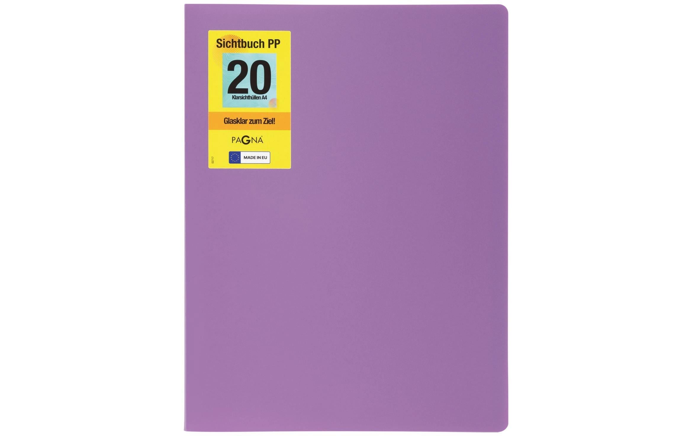 Pagna Sichtbuch School A4, PP mit 20 Taschen, lila